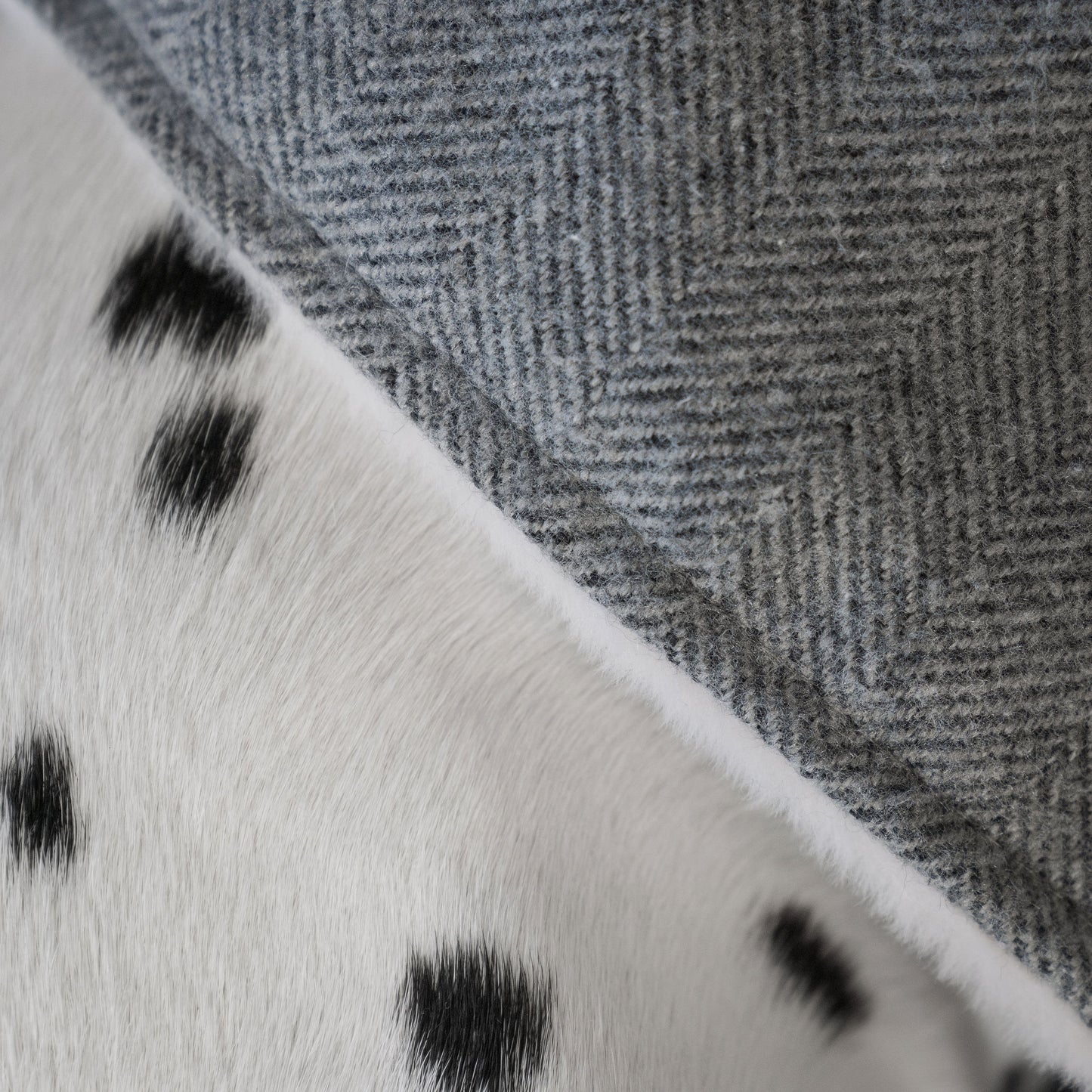 Discover Our Luxurious Pewter Herringbone Tweed Dog Blanket With Super Soft Sherpa & Teddy Fleece, The Perfect Blanket For Puppies, Available To Personalize And In 2 Sizes Here at Lords & Labradors US