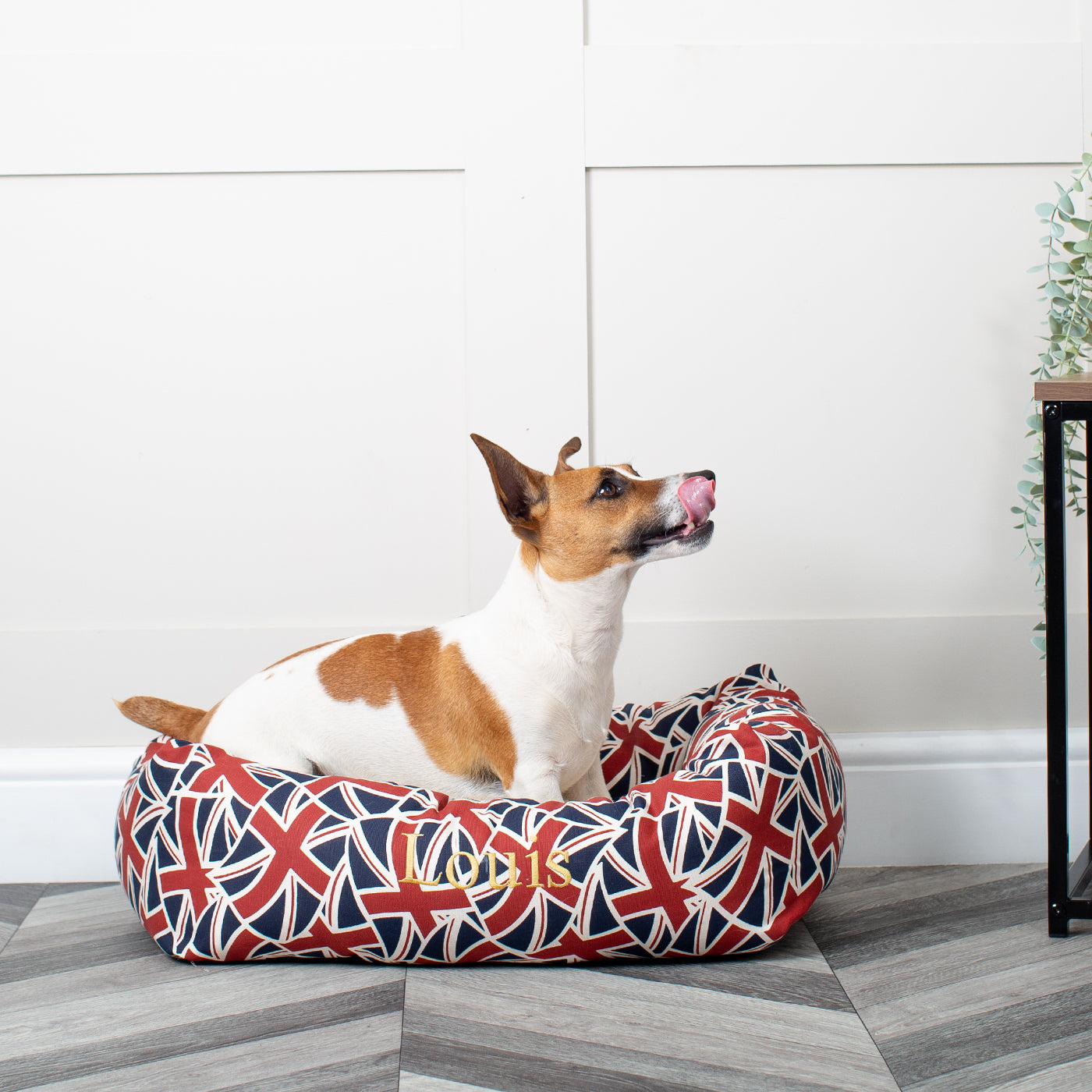 Cozy & Calming Puppy Cage Bed, The Perfect Dog Cage Accessory For The Ultimate Dog Den! In Stunning Union Jack! Now Available to Personalize at Lords & Labradors US