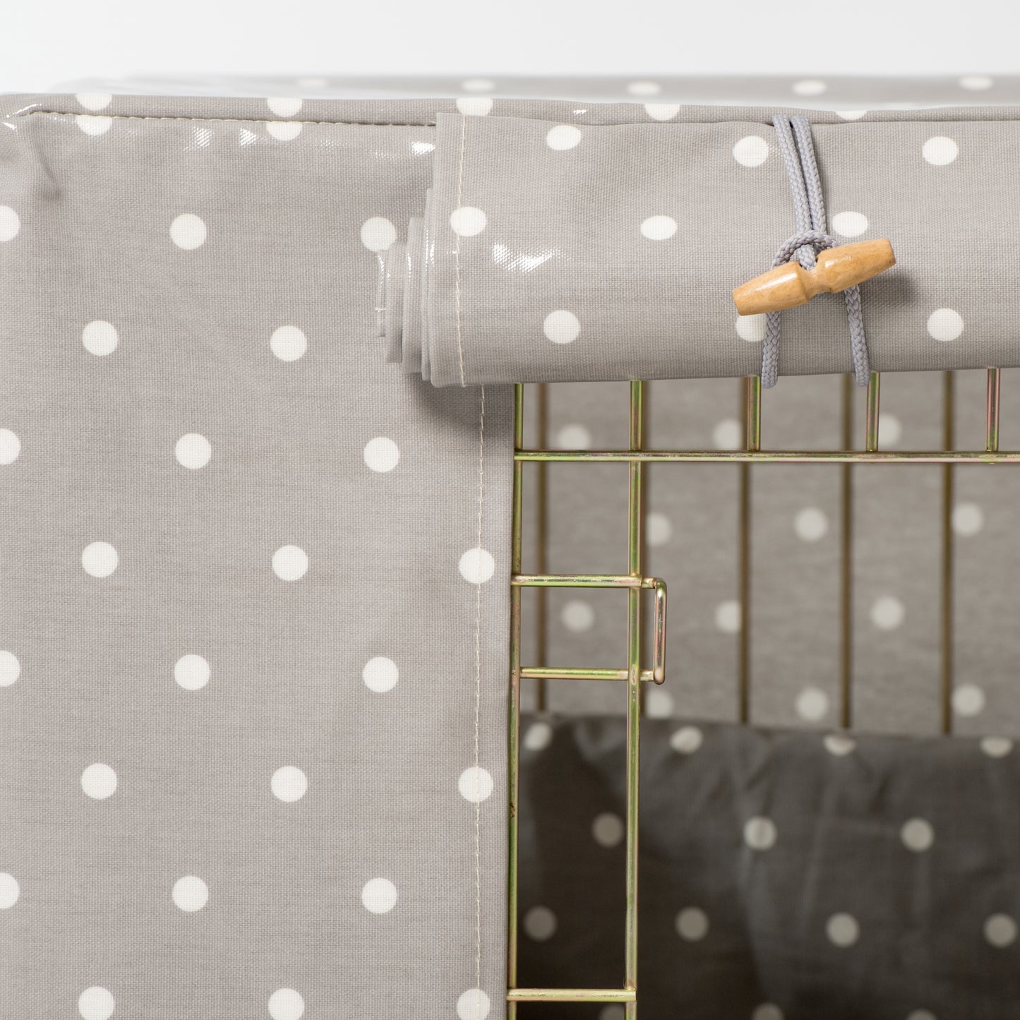 Luxury Gold Dog Cage Set With Cushion, Bumper and Crate Cover. The Perfect Dog Crate For The Ultimate Naptime, Available Now at Lords & Labradors US