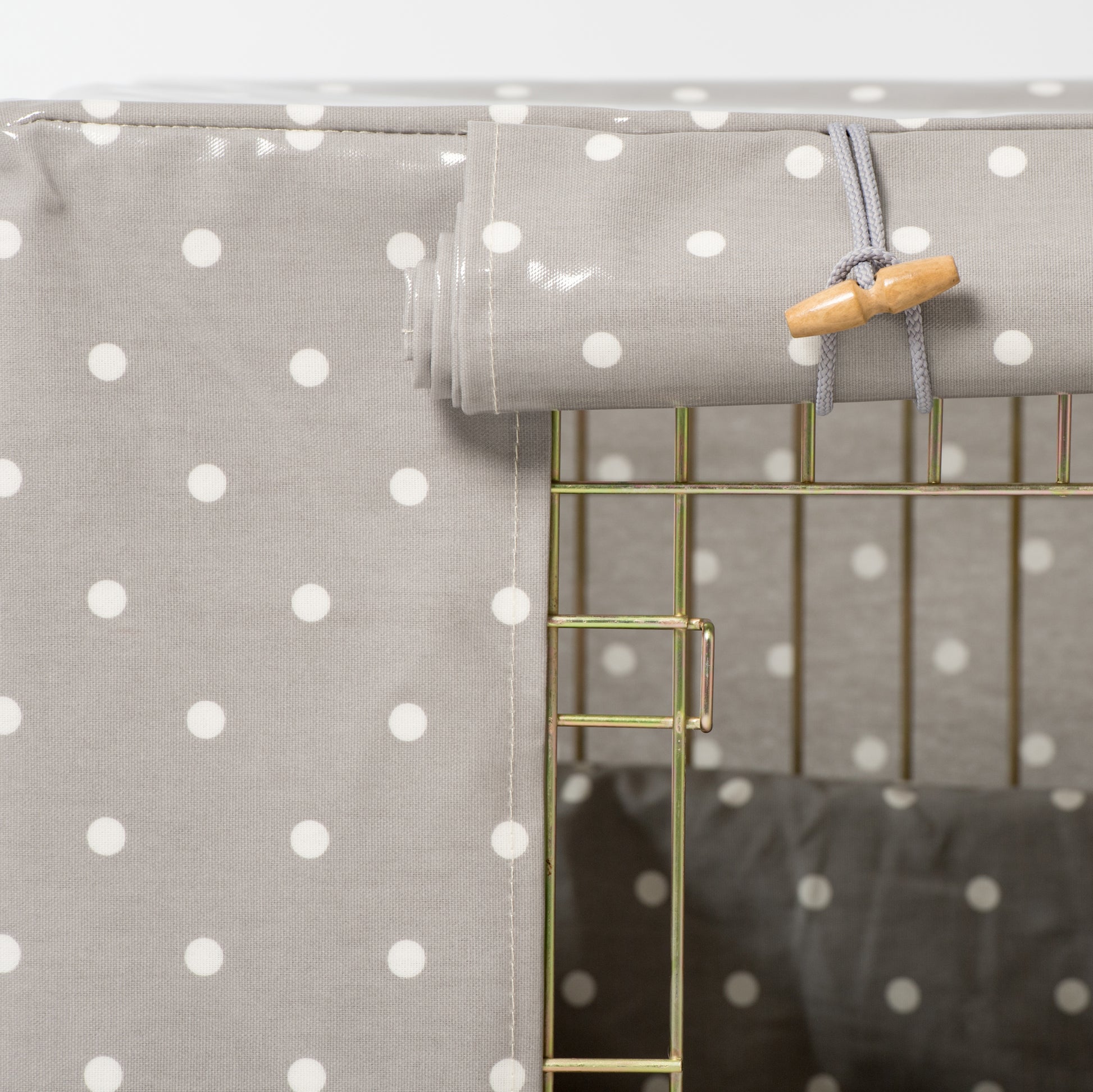 Luxury Gold Dog Cage Set With Cushion, Bumper and Crate Cover. The Perfect Dog Crate For The Ultimate Naptime, Available Now at Lords & Labradors US