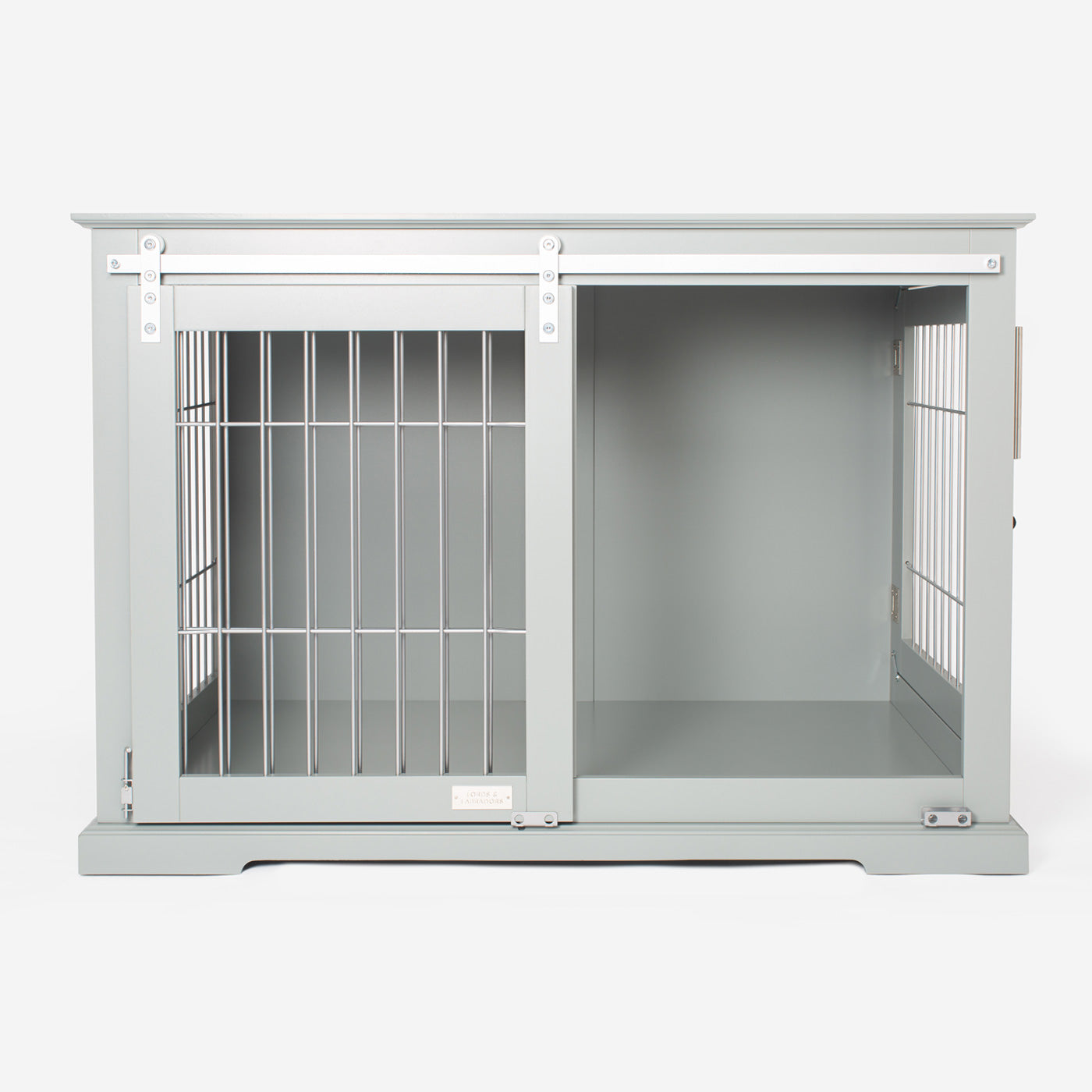 Barn door dog crate best sale