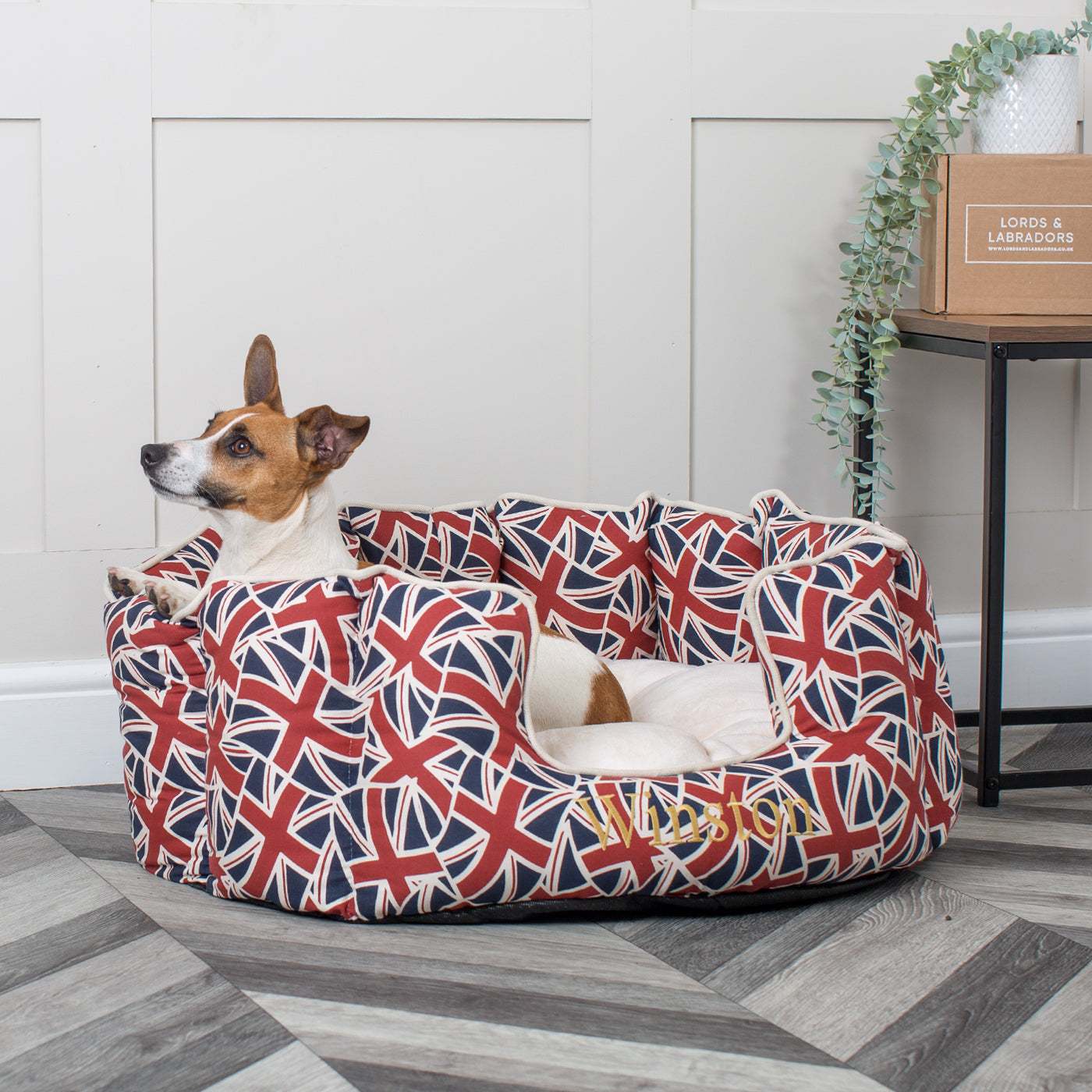 High Wall Bed For Dogs in Union Jack by Lords & Labradors