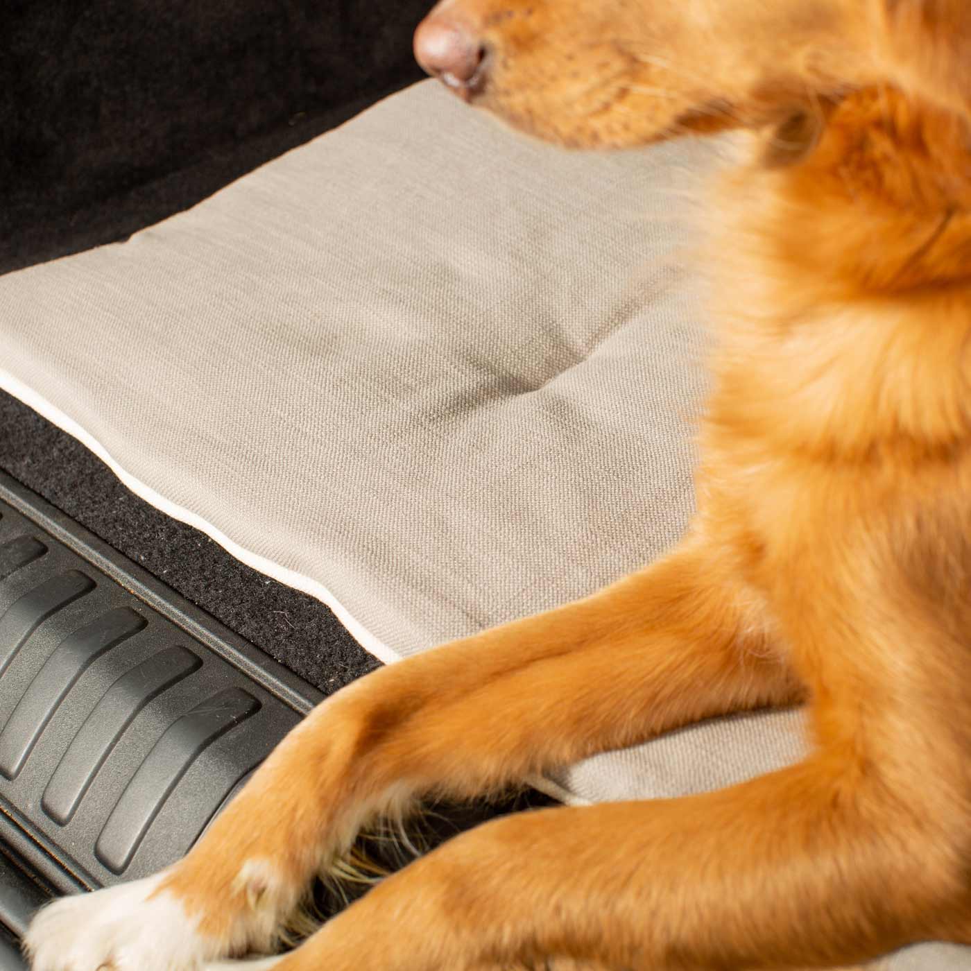 Embark on the perfect pet travel with our luxury Travel Mat in Savanna Stone! Featuring a Carry handle for on the move once Rolled up for easy storage, can be used as a seat cover, boot mat or travel bed! Available now at Lords & Labradors US