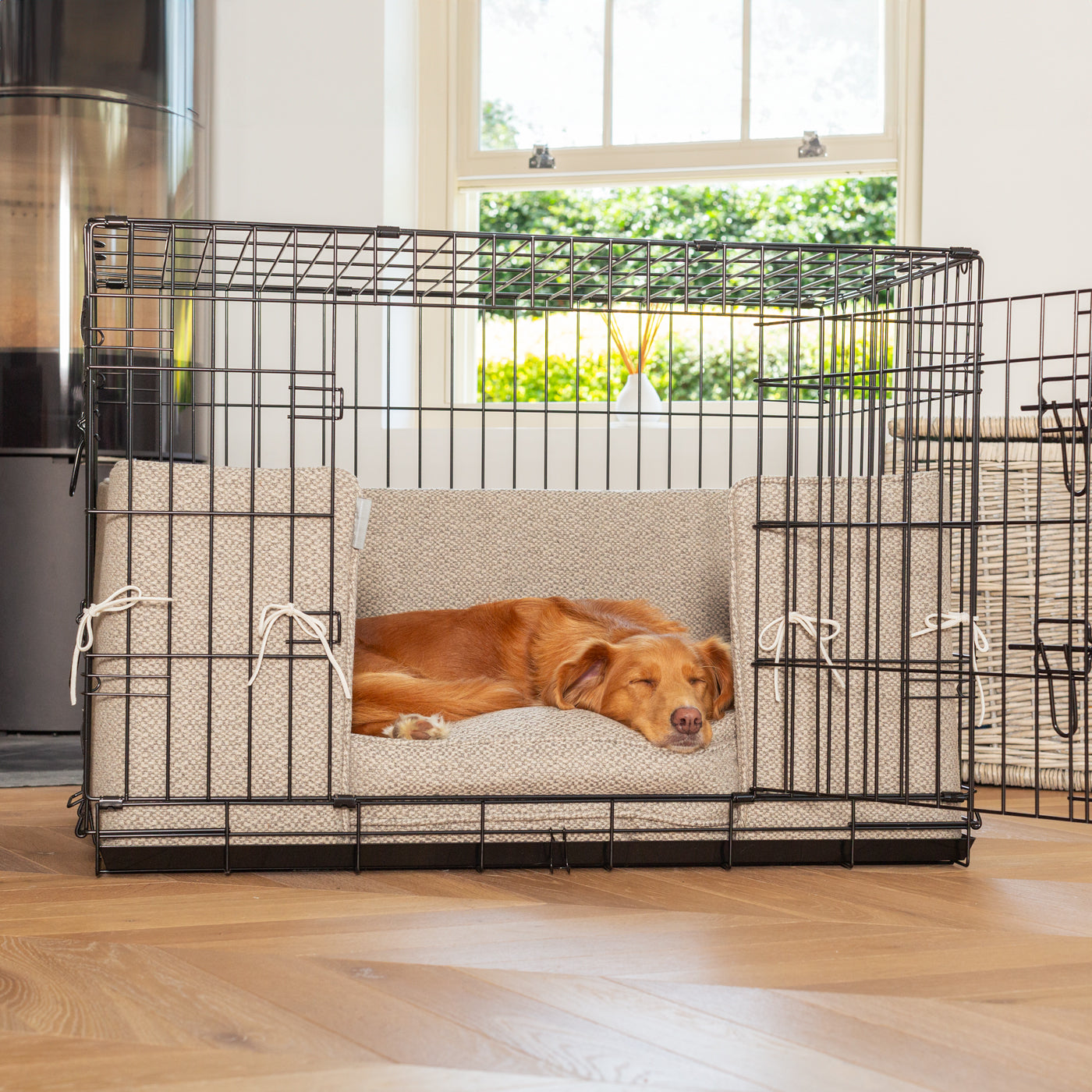 Dog Crate Bumper in Essentials Herdwick Pebble by Lords & Labradors