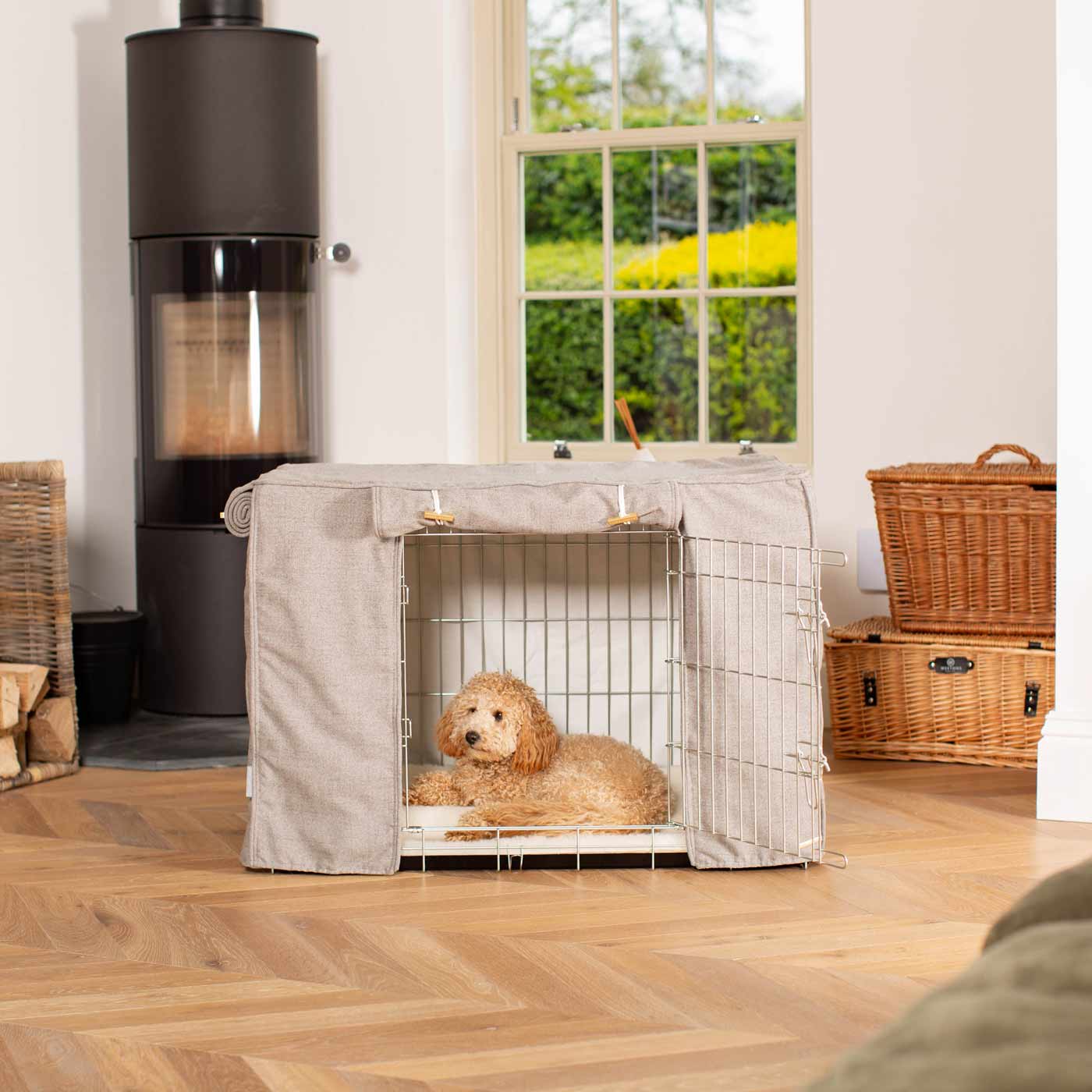 Dog Cage Cover In Inchmurrin Ground by Lords & Labradors