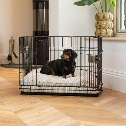 Luxury Dog Cushion, in Regency Stripe. The Perfect Dog Cage For The Ultimate Naptime, Available Now at Lords & Labradors USNow at Lords & Labradors US