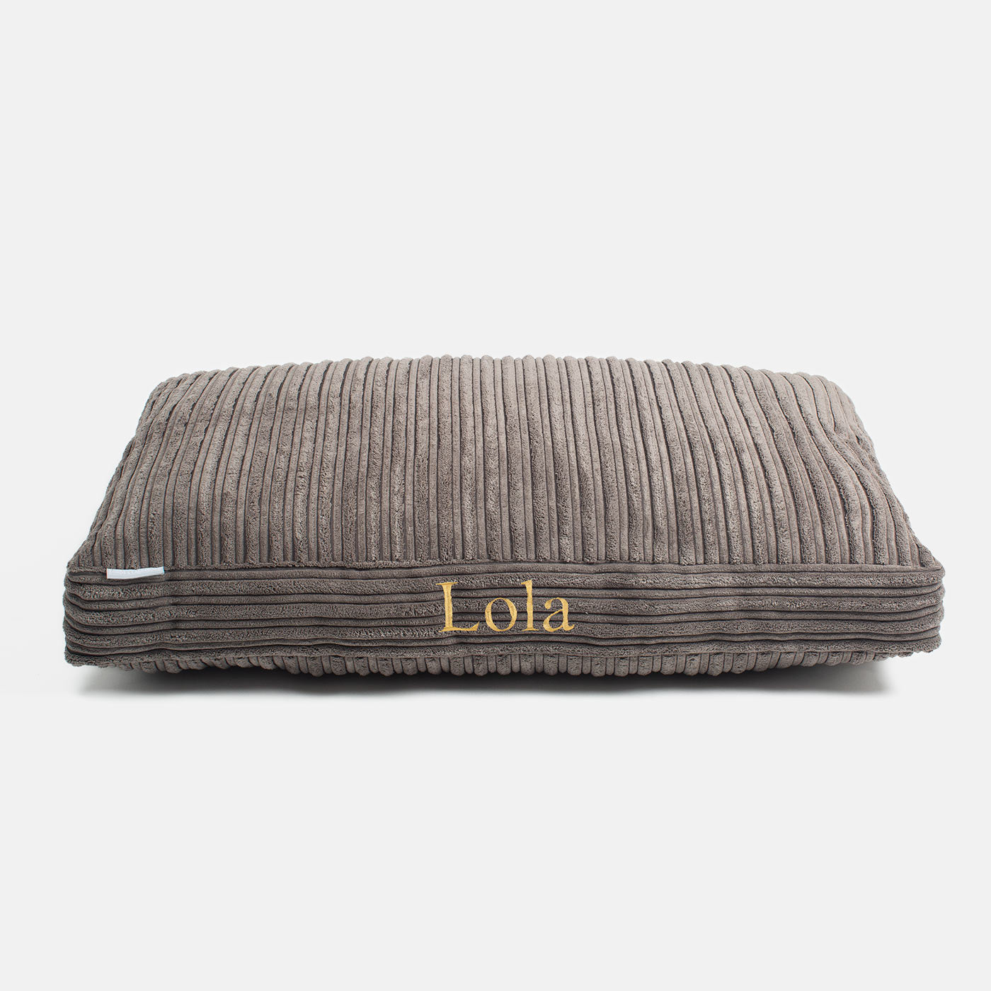 Luxury Dog Cage Cushion, Essentials Plush Cushion in Dark Grey! The Perfect Dog Cage Accessory, Available To Personalize Now at Lords & Labradors US