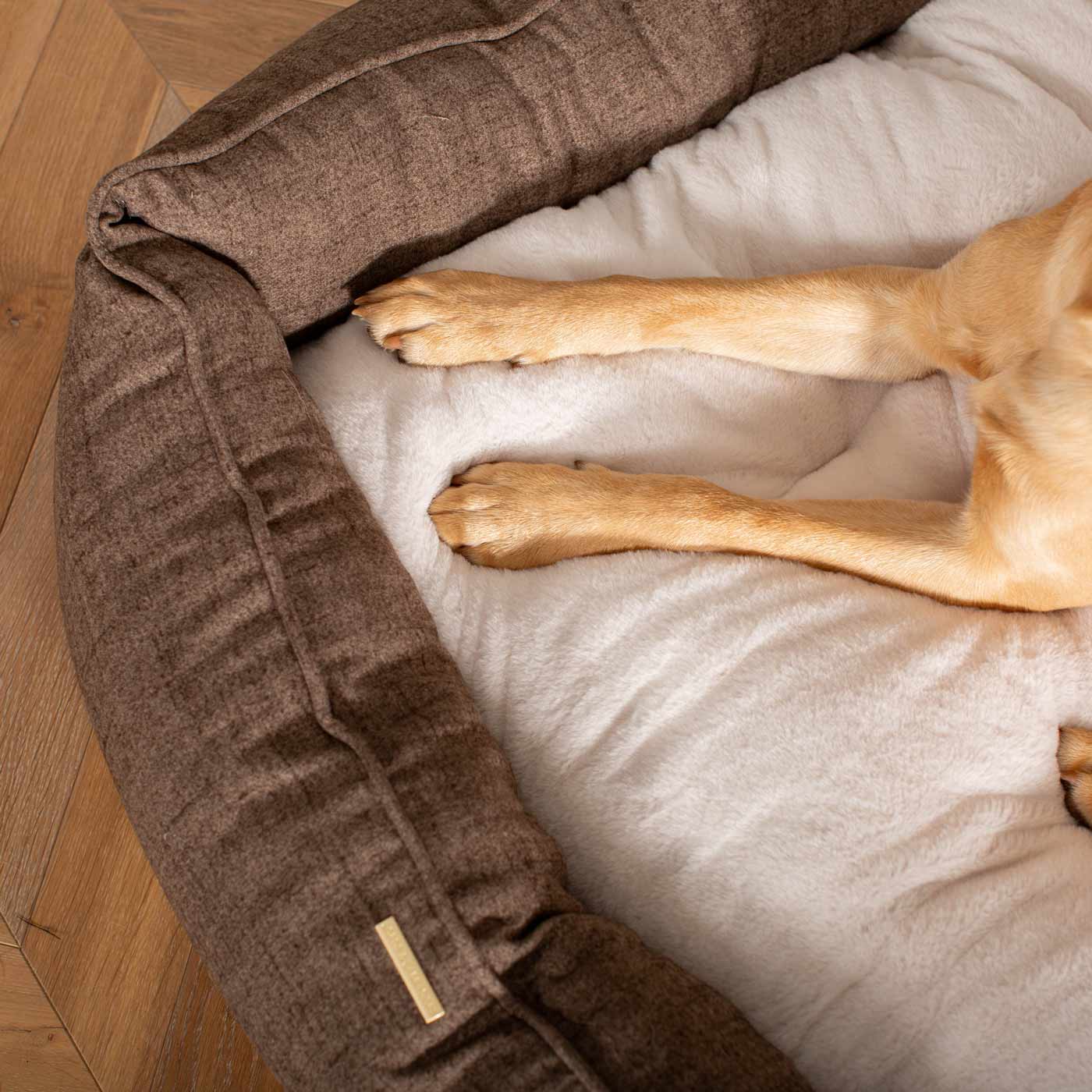 Box Bed For Dogs In Inchmurrin Umber By Lords & Labradors