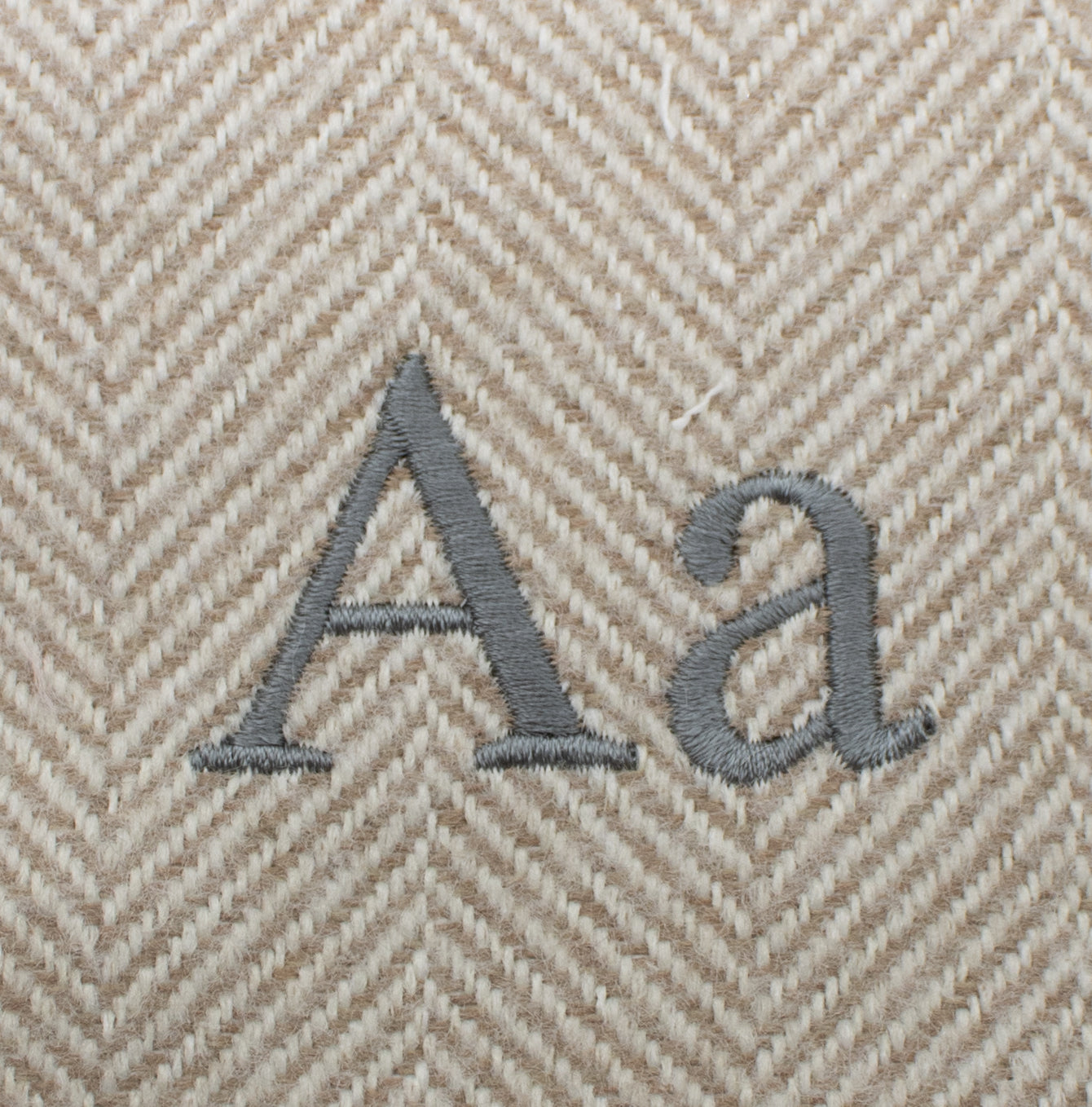 Dog Cage with Cushion & Bumper in Natural Herringbone by Lords & Labradors