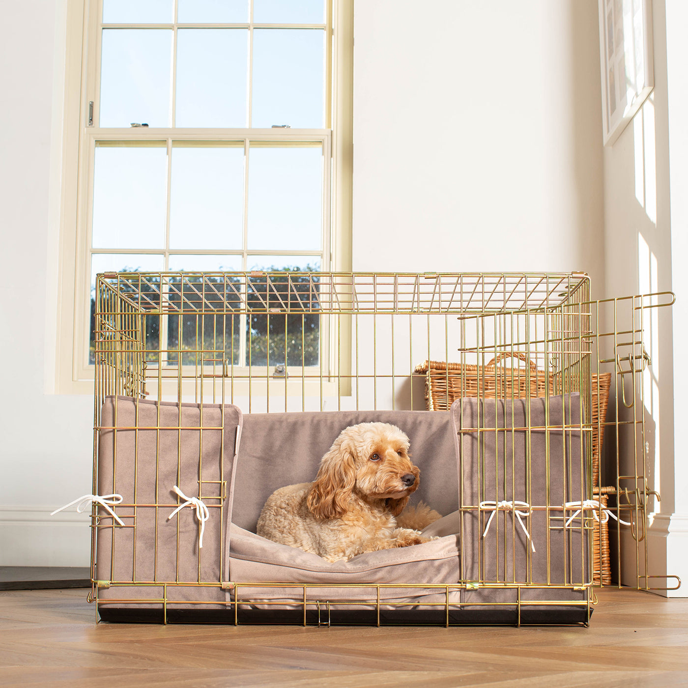 Dog Cage Bumper in Clay Velvet by Lords & Labradors