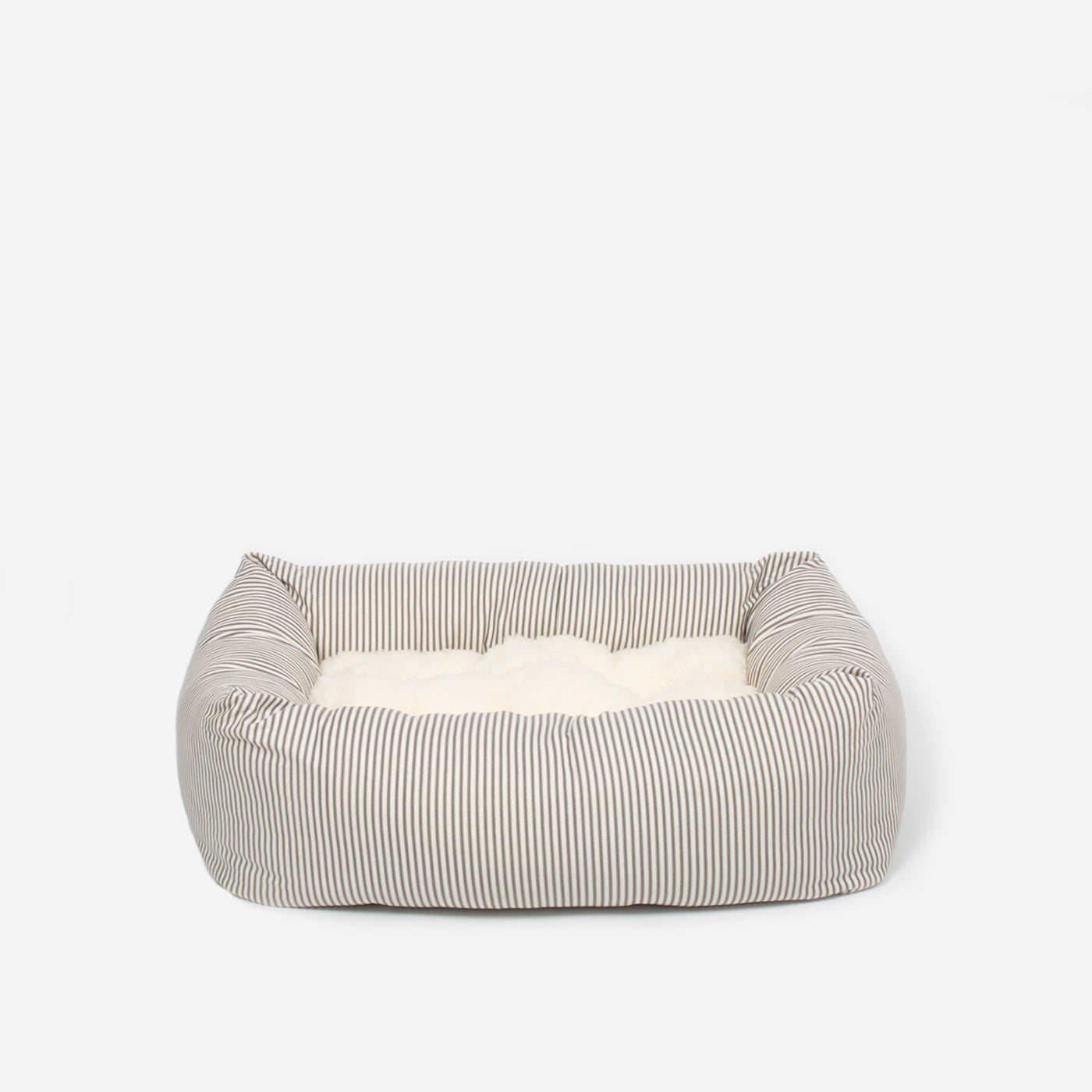 Cozy & Calming Puppy Cage Bed in Spots and Stripes, The Perfect Dog Cage Accessory For The Ultimate Dog Den! In Stunning Regency Stripe! Available To Personalize at Lords & Labradors US