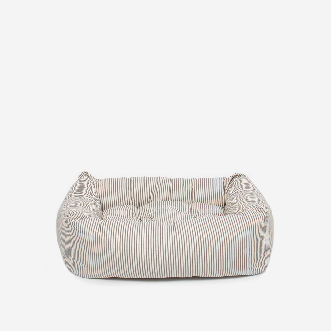 Cozy & Calming Puppy Cage Bed in Spots and Stripes, The Perfect Dog Cage Accessory For The Ultimate Dog Den! In Stunning Regency Stripe! Available To Personalize at Lords & Labradors US