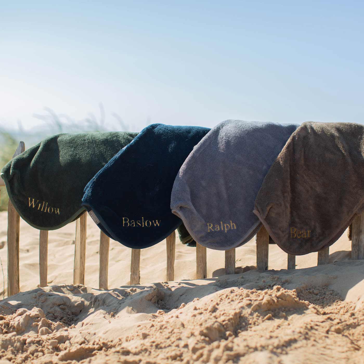 Introducing the ultimate bamboo dog drying coat in beautiful fir green, made from luxurious bamboo to aid sensitive skin featuring adjustable Velcro neck and waist fastening with super absorbent material for easy pet drying! Available now at Lords & Labradors US, In five sizes and four colors to suit all breeds!