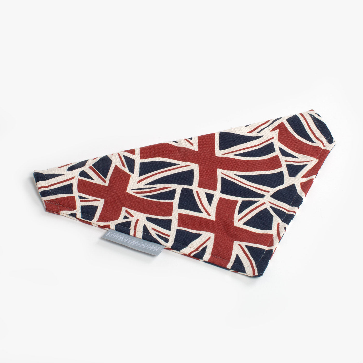 Discover The Perfect Bandana For Dogs, Luxury Dog Bandana In Union Jack, Available To Personalize Now at Lords & Labradors US