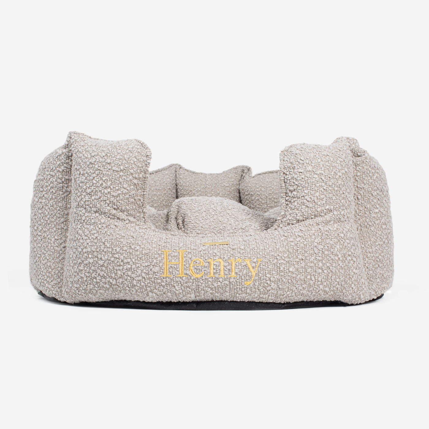 Discover Our Luxurious High Wall Bed For Cats & Kittens, Featuring inner pillow with plush teddy fleece on one side To Craft The Perfect Cat Bed In Stunning Mink Boucle! Available To Personalize Now at Lords & Labradors US