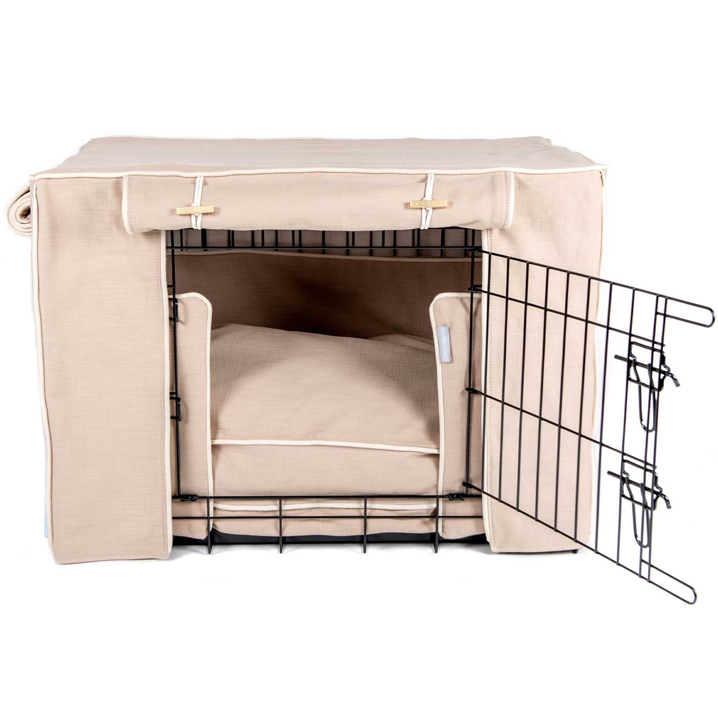 Luxury Heavy Duty Dog Cage, In Stunning Savanna Oatmeal Cage Set, The Perfect Dog Cage Set For Building The Ultimate Pet Den! Dog Cage Cover Available To Personalize at Lords & Labradors US