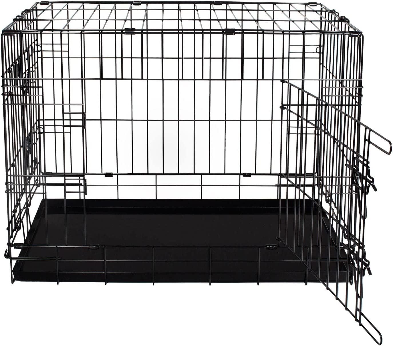 Discover the perfect deluxe heavy duty Black dog cage, featuring two doors for easy access and a removable tray for easy cleaning! The ideal choice to keep new puppies safe, made using pet safe galvanised steel! Available now in 5 sizes and three stunning colors at Lords & Labradors US