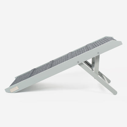 [color:grey] Discover the perfect pet furniture to help aid your furry friend, our super-strong dog ramp provides the ultimate comfort when climbing to join you on the couch! Featuring grooves for extra grip! Perfect for injured pets, puppy training and elderly dogs! Available now in 2 stylish colors at Lords & Labradors US