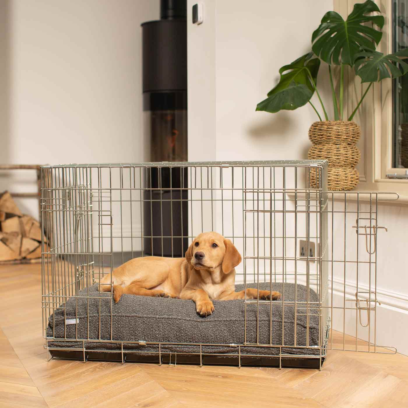 Dog Cushion in Granite Bouclé by Lords & Labradors