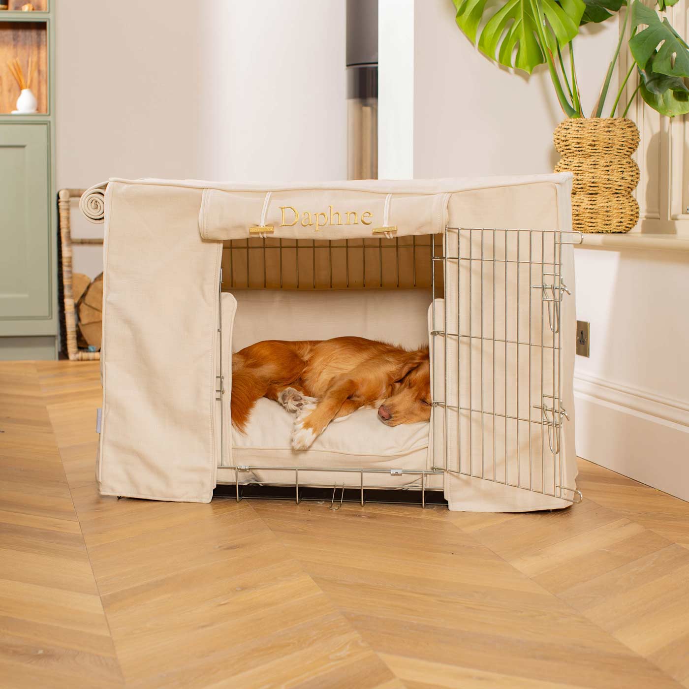 Luxury Heavy Duty Dog Cage, In Stunning Savanna Bone Cage Set, The Perfect Dog Cage Set For Building The Ultimate Pet Den! Dog Cage Cover Available To Personalize at Lords & Labradors US