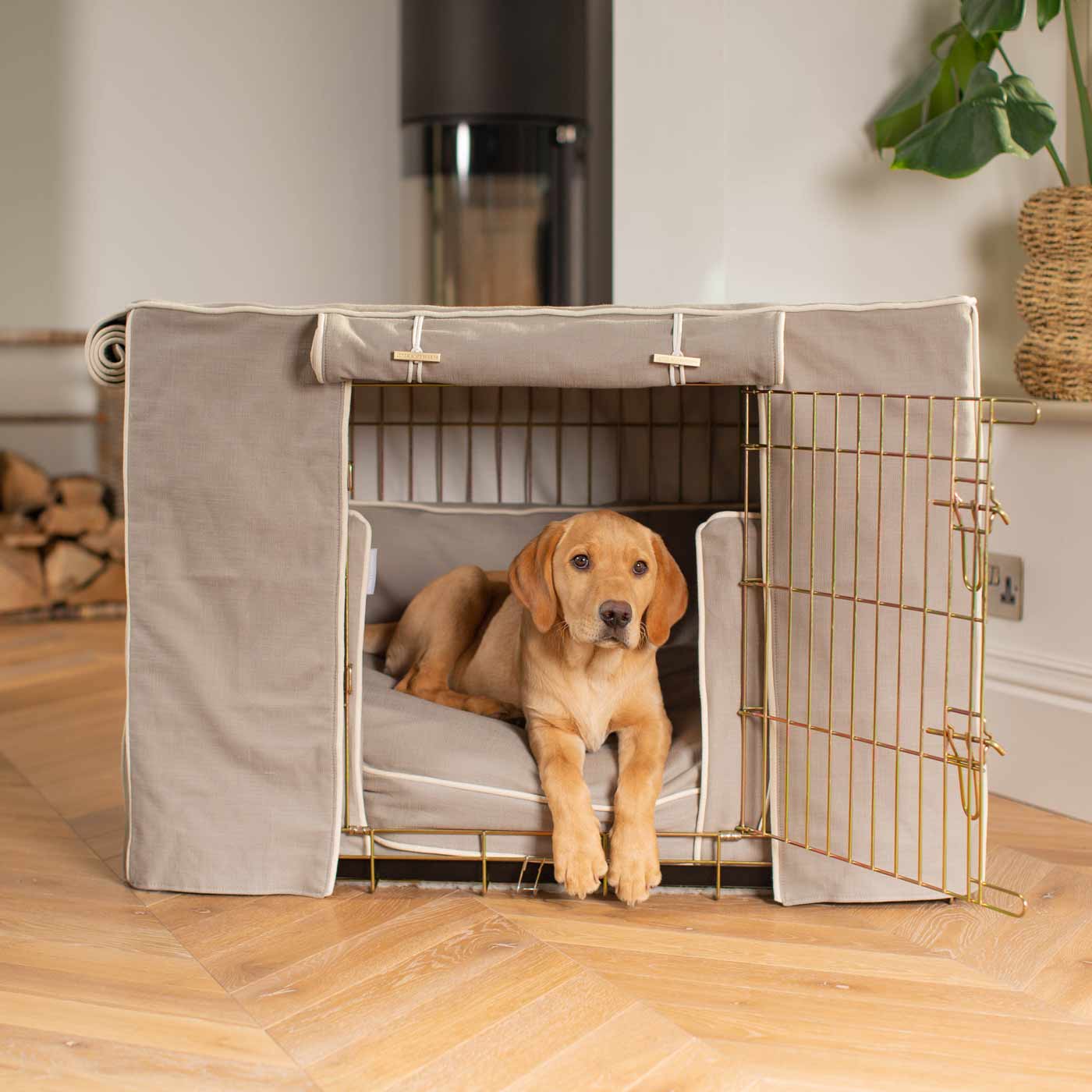Dog Cage Set in Savanna Stone by Lords & Labradors
