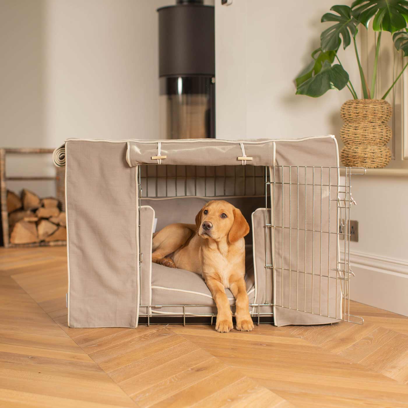 Dog Cage Set in Savanna Stone by Lords & Labradors