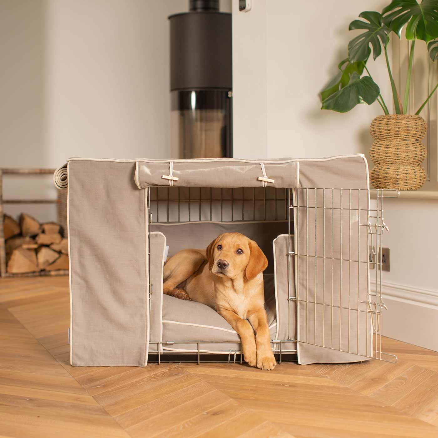 Dog Cage Set in Savanna Stone by Lords & Labradors