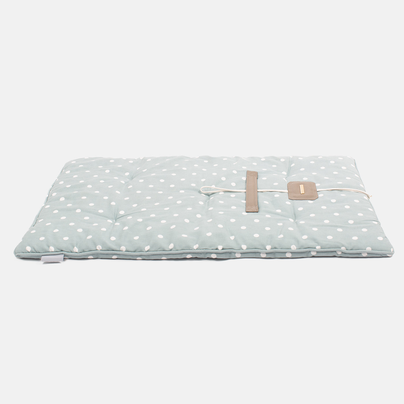 Embark on the perfect pet travel with our luxury Travel Mat in Essentials Duck Egg Spot. Featuring a Carry handle for on the move once Rolled up for easy storage, can be used as a seat cover, boot mat or travel bed! Available now at Lords & Labradors US
