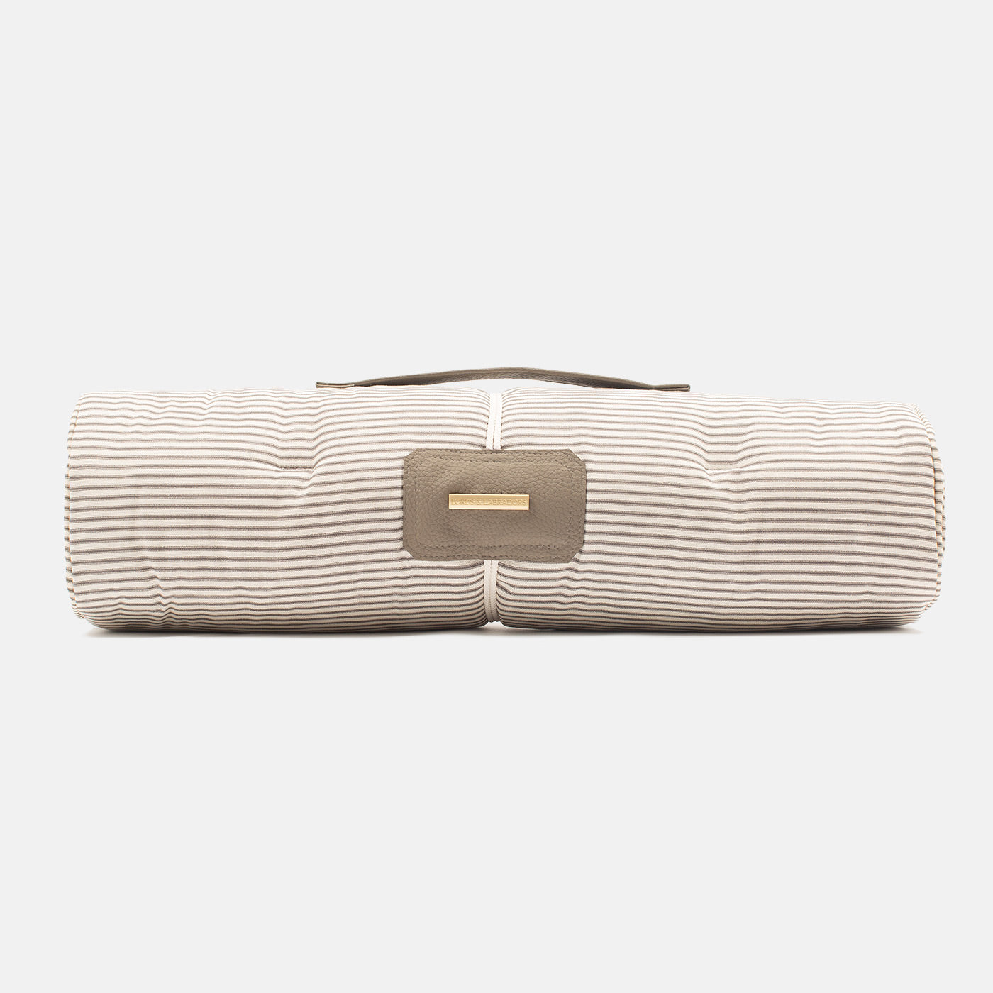 Embark on the perfect pet travel with our luxury Travel Mat in Regency Stripe. Featuring a Carry handle for on the move once Rolled up for easy storage, can be used as a seat cover, boot mat or travel bed! Available now at Lords & Labradors US