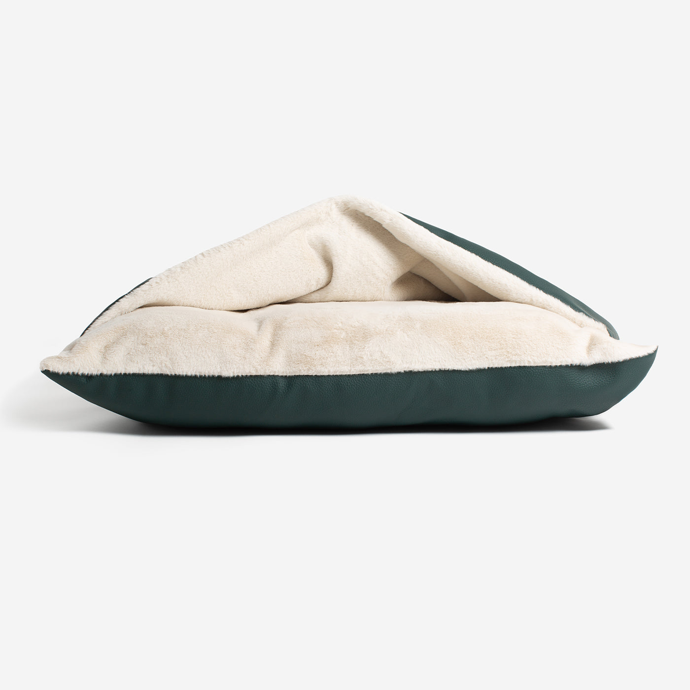 Discover The Perfect Burrow For Your Pet, Our Stunning Sleepy Burrow Dog Beds In Forest Rhino Faux Leather Is The Perfect Bed Choice For Your Pet, Available Now at Lords & Labradors US