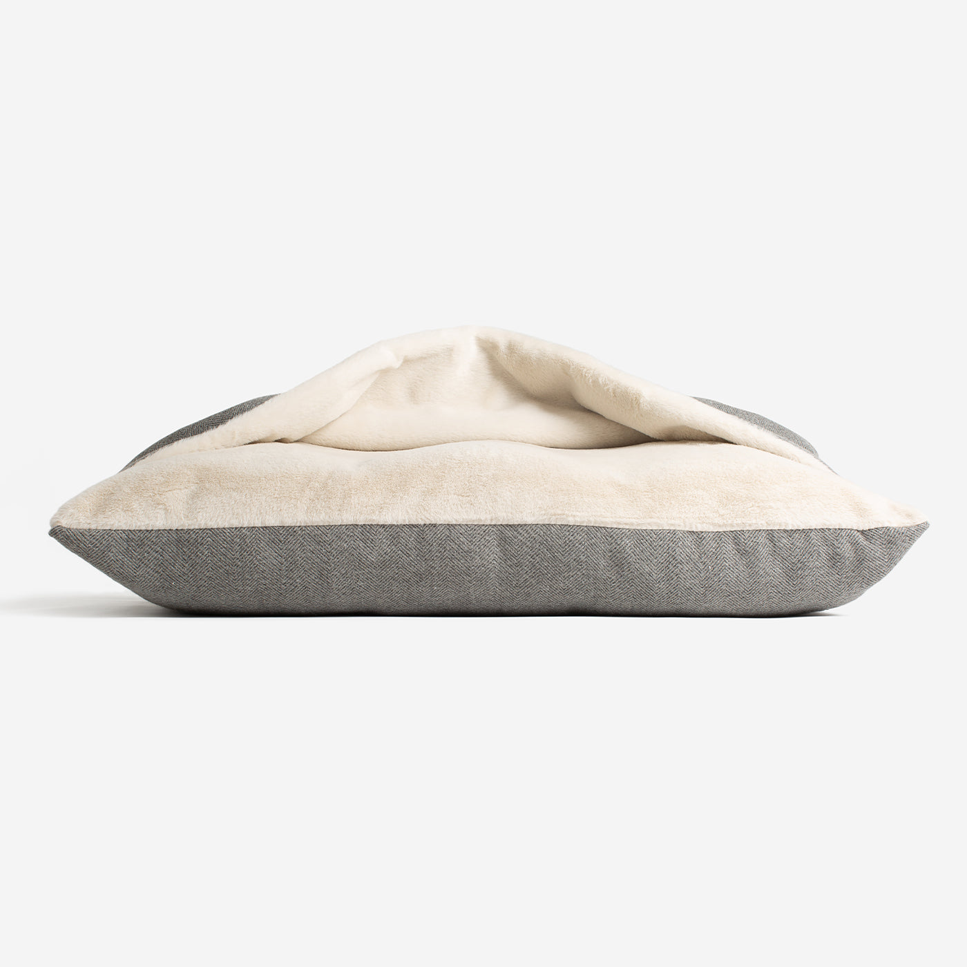 Discover The Perfect Burrow For Your Pet, Our Stunning Sleepy Burrow Dog Beds In Pewter Herringbone Is The Perfect Bed Choice For Your Pet, Available Now at Lords & Labradors US