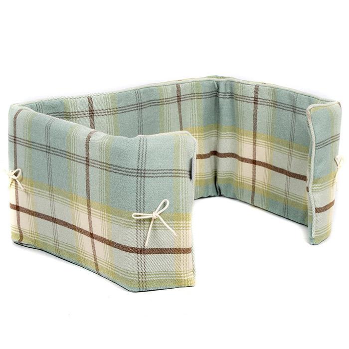 Luxury Dog Cage Bumper, Balmoral Duck Egg Cage Bumper Cover The Perfect Dog Cage Accessory, Available To Personalize Now at Lords & Labradors US