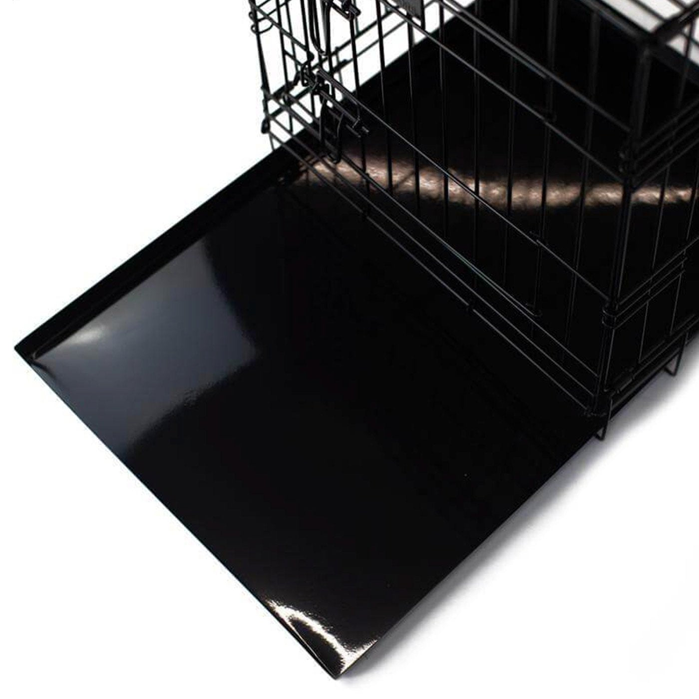 Discover the perfect deluxe heavy duty Black dog cage, featuring two doors for easy access and a removable tray for easy cleaning! The ideal choice to keep new puppies safe, made using pet safe galvanised steel! Available now in 5 sizes and three stunning colors at Lords & Labradors US