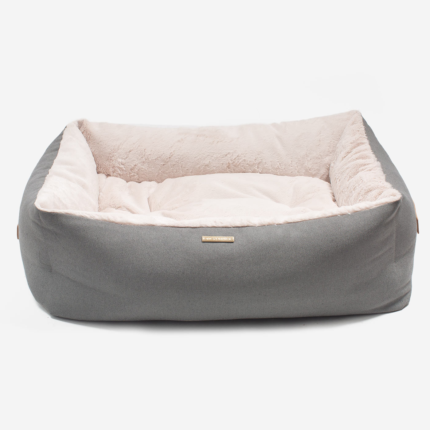 Discover This Luxurious Box Bed For Dogs, Made Using Beautiful Twill Fabric To Craft The Perfect Dog Box Bed! In Stunning Grey Slate, Available Now at Lords & Labradors US