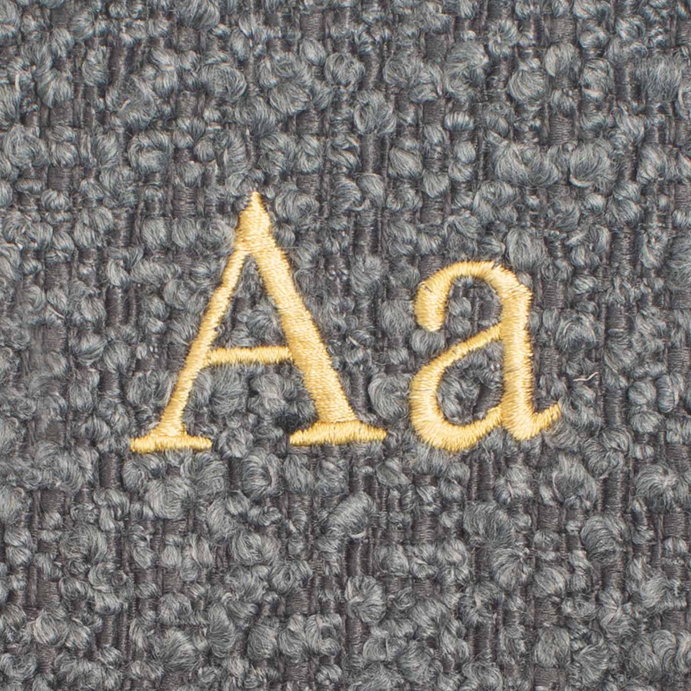 Discover Our Luxurious Dog Blanket In Luxury Granite Bouclé Super Soft Sherpa & Teddy Fleece Lining, The Perfect Blanket For Puppies, Available To Personalize And In 2 Sizes Here at Lords & Labradors US