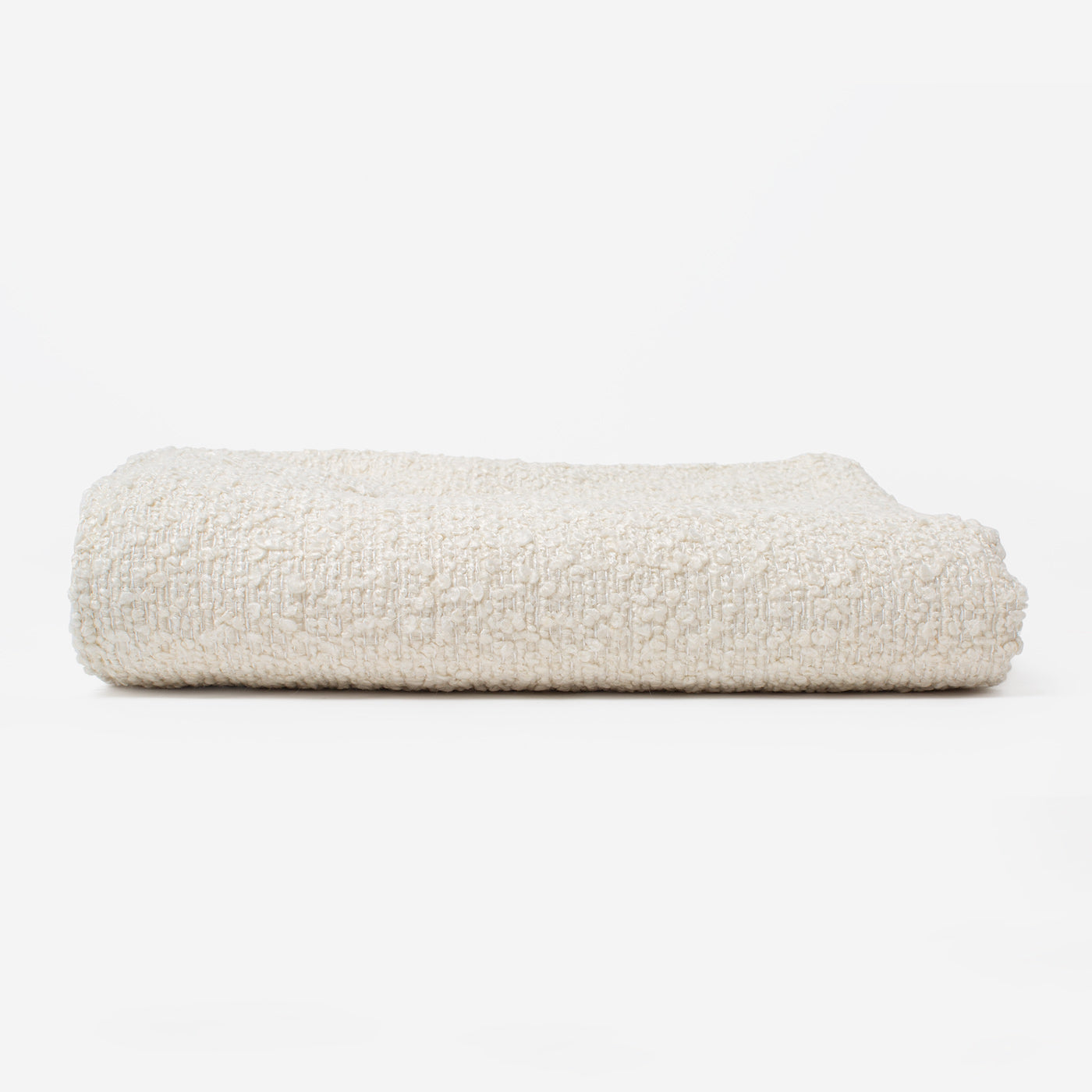 Discover Our Luxurious Dog Blanket In Luxury Ivory Bouclé Super Soft Sherpa & Teddy Fleece Lining, The Perfect Blanket For Puppies, Available To Personalize And In 2 Sizes Here at Lords & Labradors US