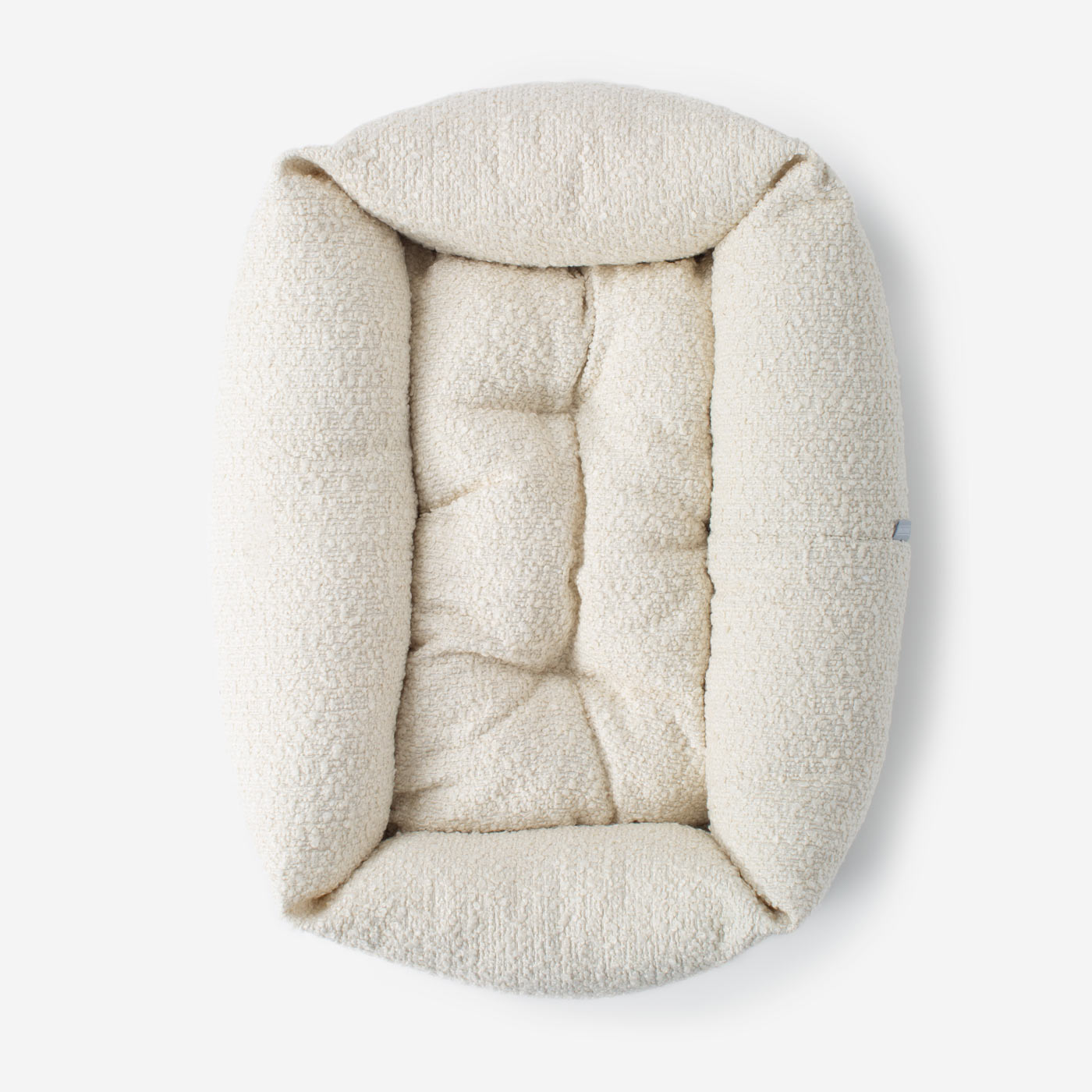 Cozy & Calm Puppy Cage Bed, The Perfect Dog Cage Accessory For The Ultimate Dog Den! In Stunning Ivory Boucle! Available Now at Lords & Labradors US