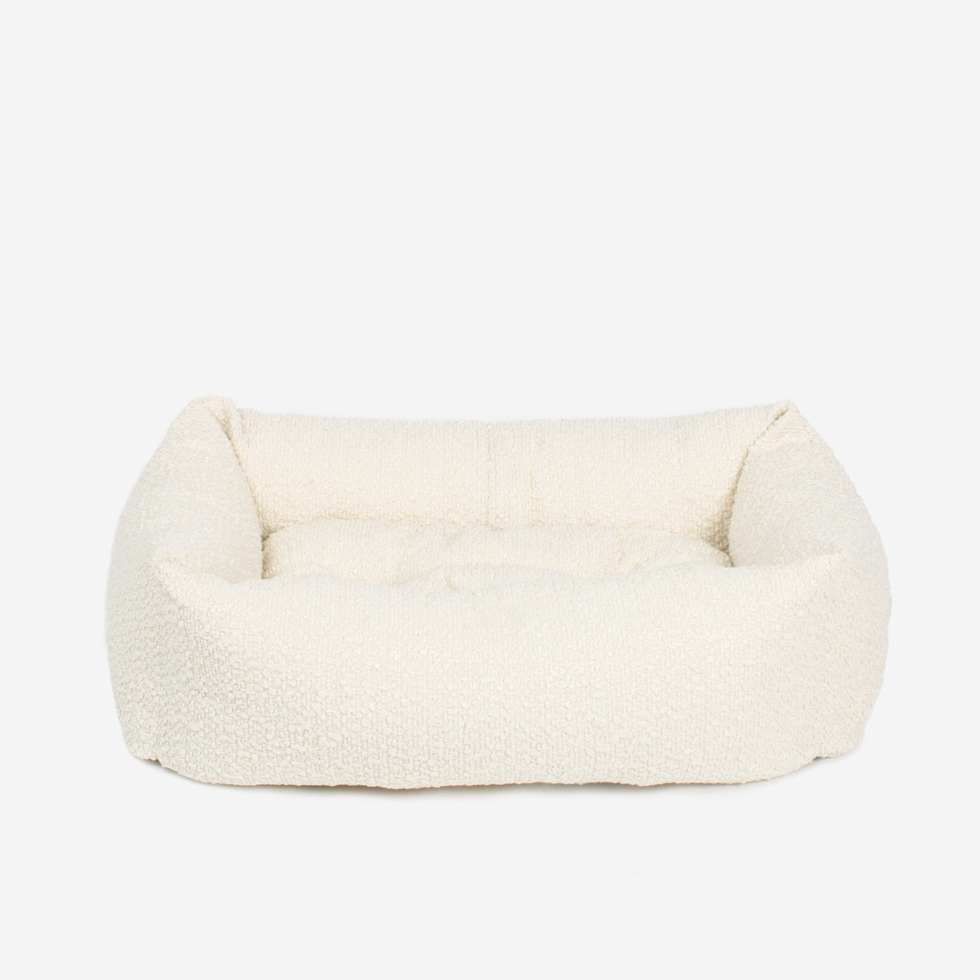 Cozy & Calm Puppy Cage Bed, The Perfect Dog Cage Accessory For The Ultimate Dog Den! In Stunning Ivory Boucle! Available Now at Lords & Labradors US