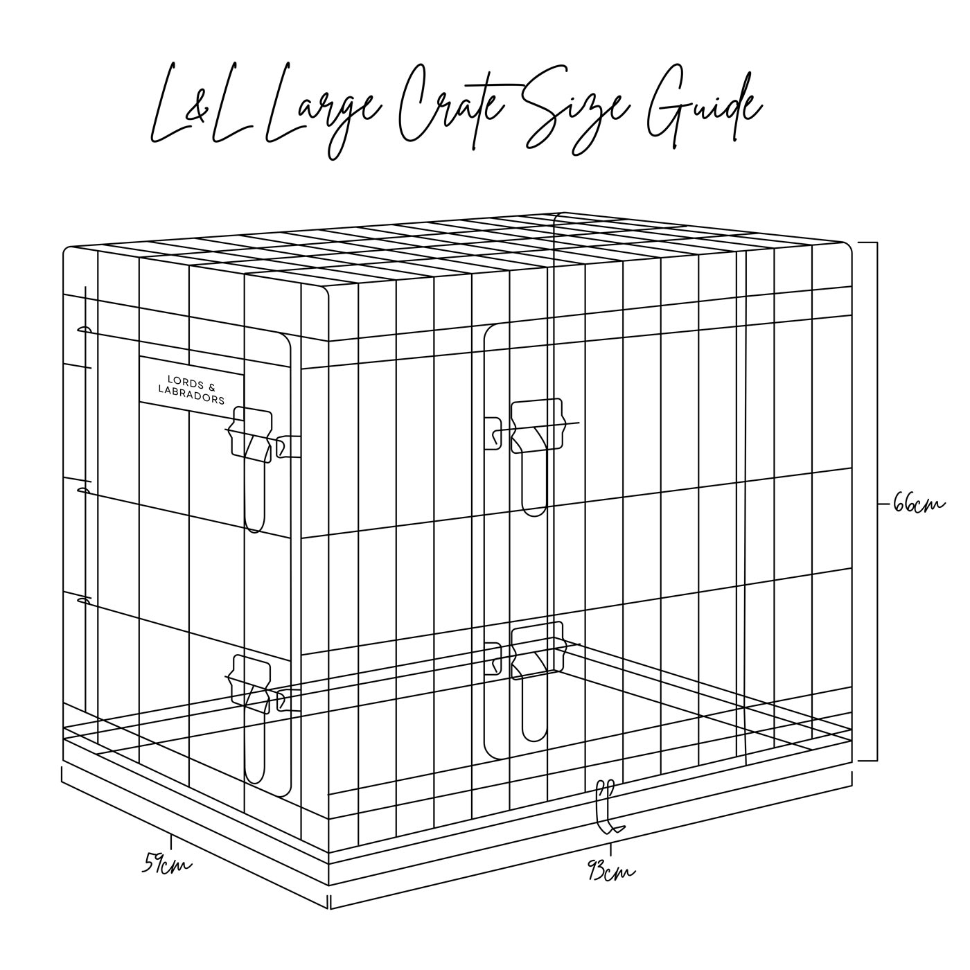 Discover the perfect deluxe heavy duty Black dog cage, featuring two doors for easy access and a removable tray for easy cleaning! The ideal choice to keep new puppies safe, made using pet safe galvanised steel! Available now in 5 sizes and three stunning colors at Lords & Labradors US