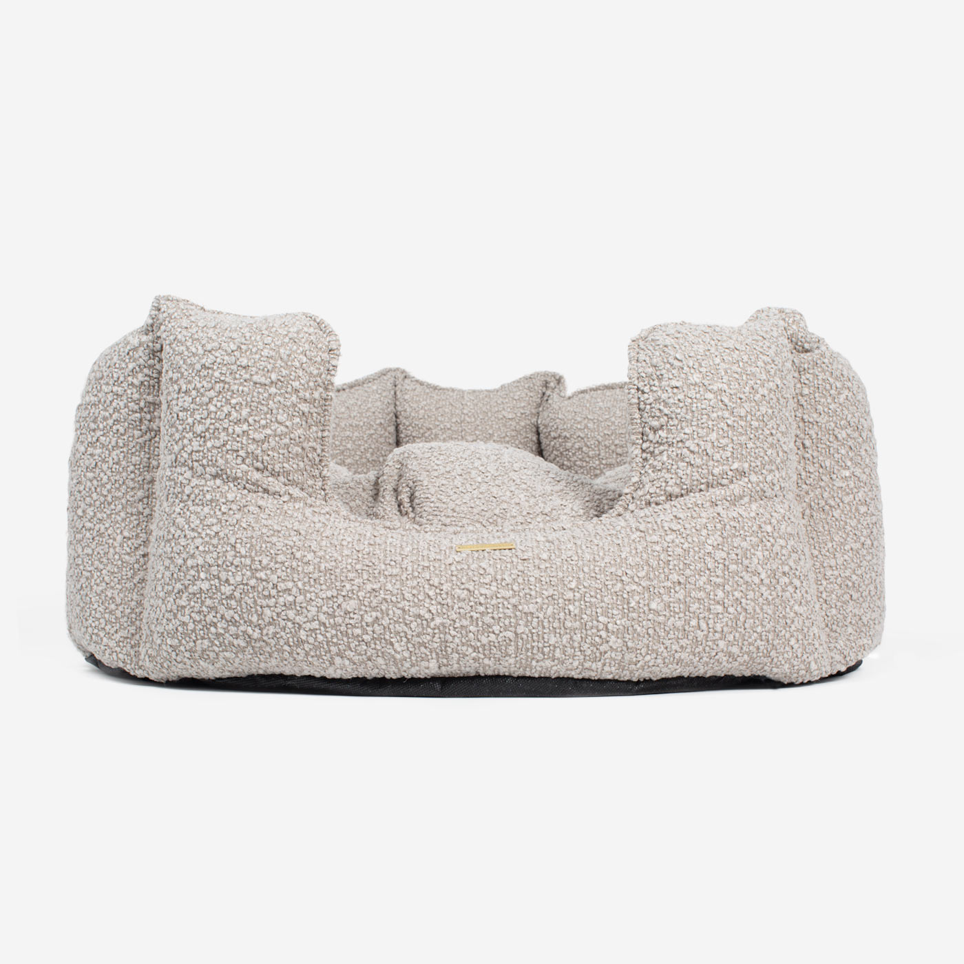 [color:mink boucle] Discover Our Luxurious High Wall Bed For Dogs, Featuring inner pillow with plush teddy fleece on one side To Craft The Perfect Dogs Bed In Stunning Mink Bouclé! Available To Personalize Now at Lords & Labradors US