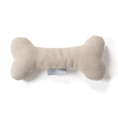 [color:natural herringbone]  Present The Perfect Pet Playtime With Our Luxury Dog Bone Toy, In Stunning Natural Herringbone Tweed! Available To Personalize Now at Lords & Labradors US