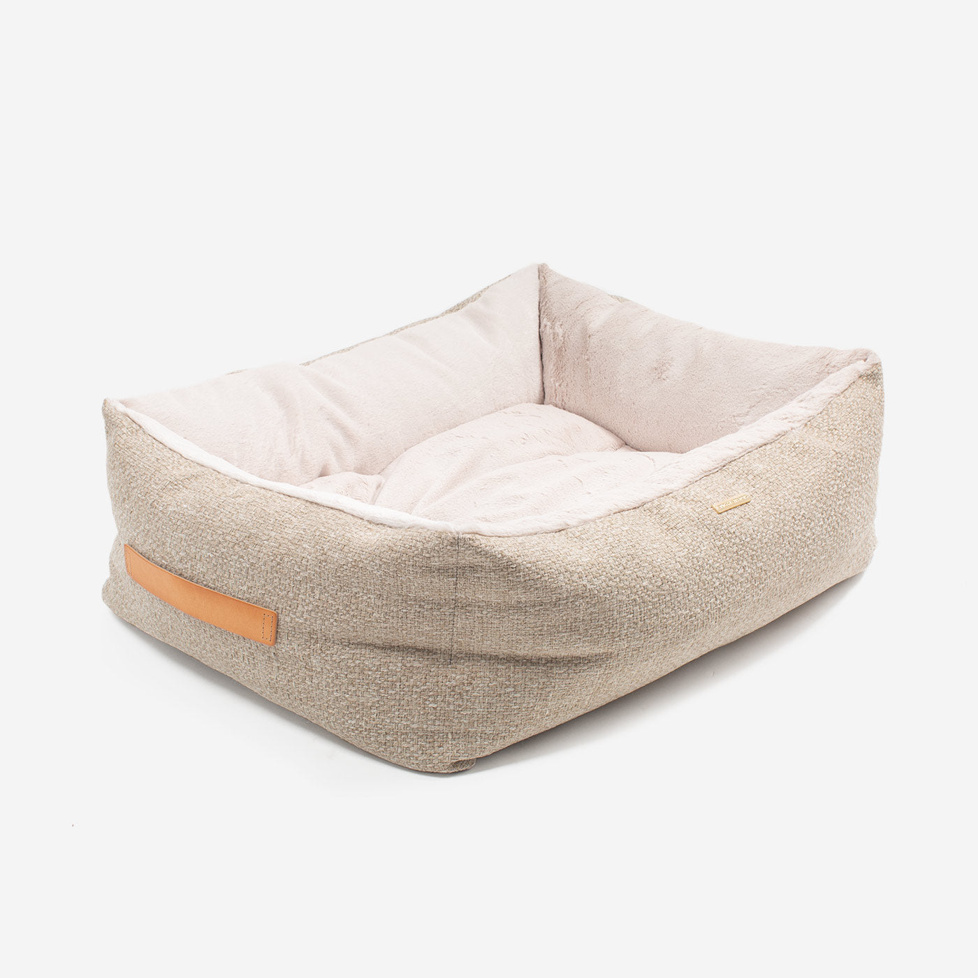 Discover This Luxurious Box Bed For Dogs, Made Using Beautiful Herdwick Fabric To Craft The Perfect Dog Box Bed! In Stunning Sandstone, Available Now at Lords & Labradors US