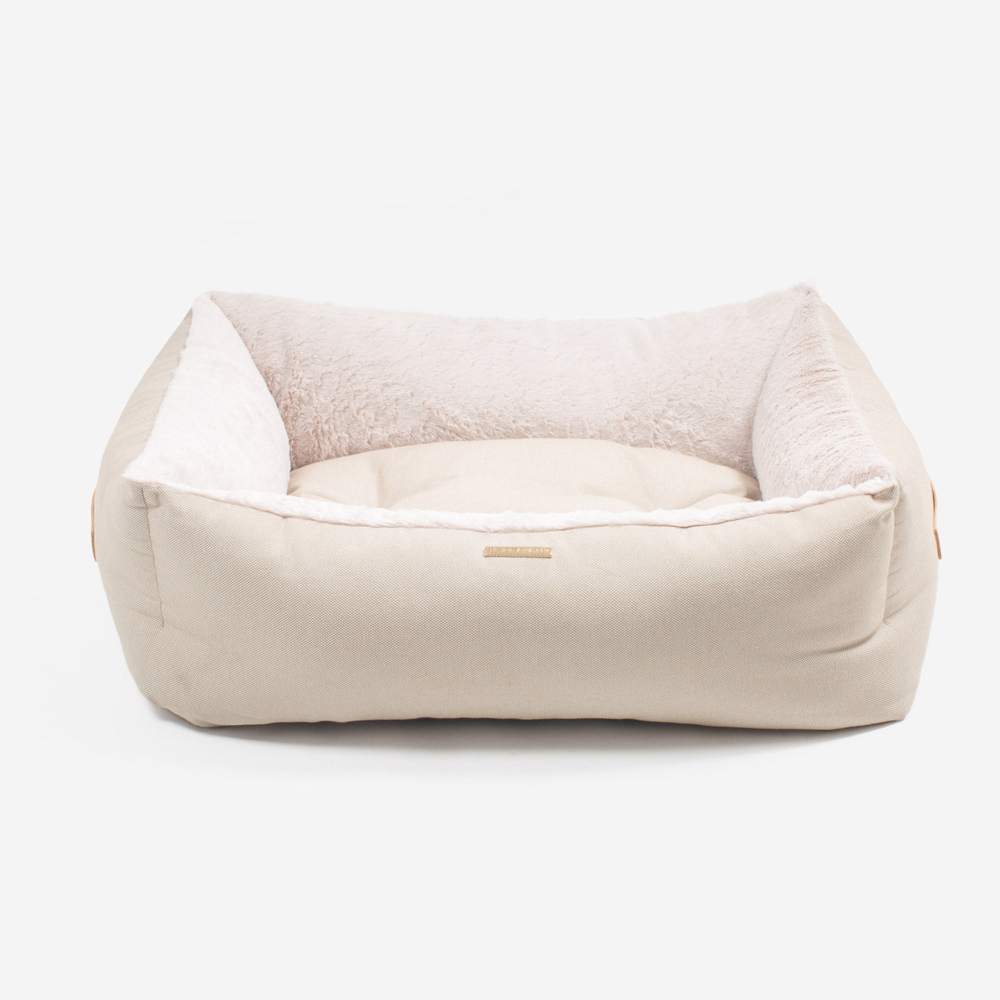 Discover This Luxurious Box Bed For Dogs, Made Using Beautiful Twill Fabric To Craft The Perfect Dog Box Bed! In Stunning Cream Linen, Available Now at Lords & Labradors US