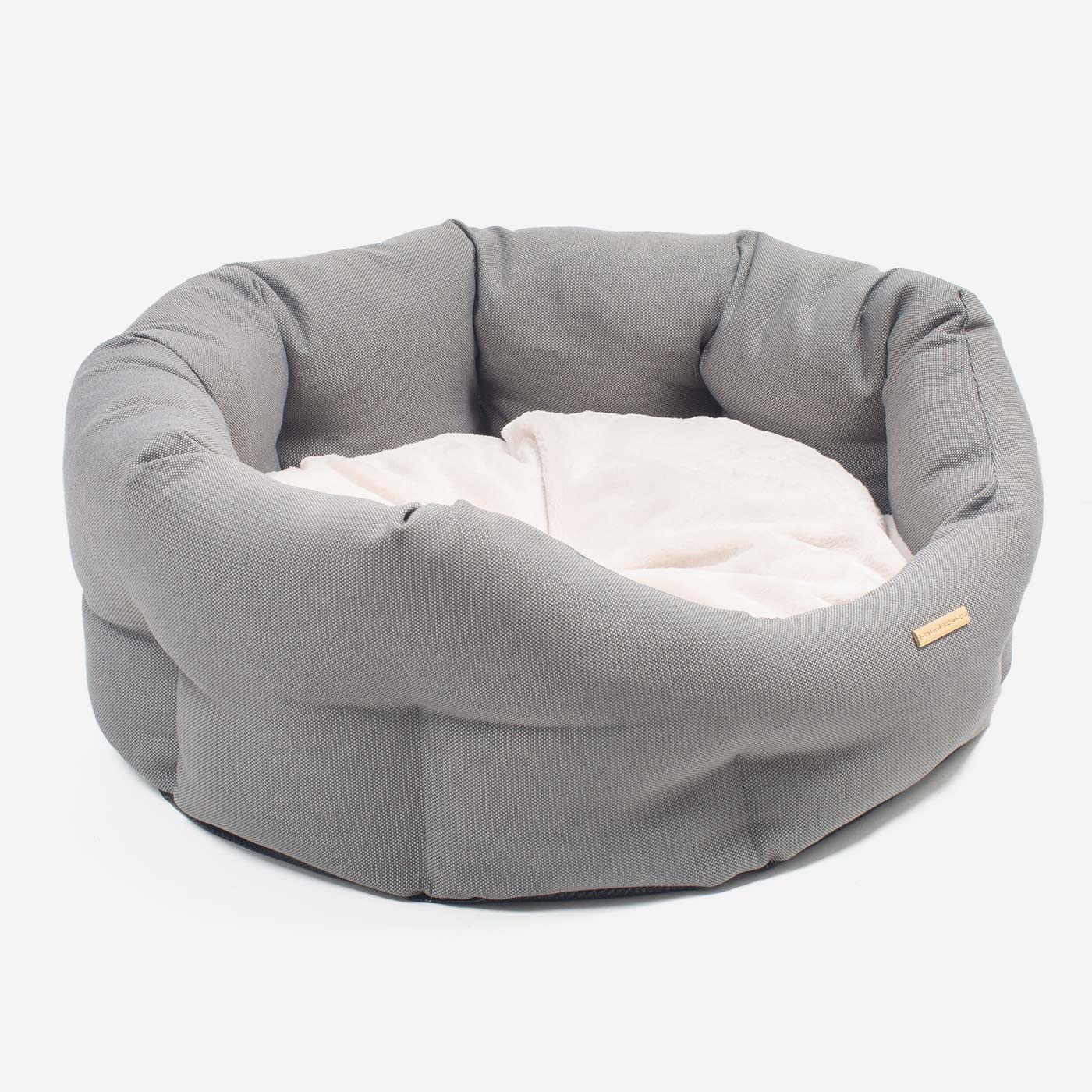 Essentials Twill Oval Bed in Slate by Lords & Labradors