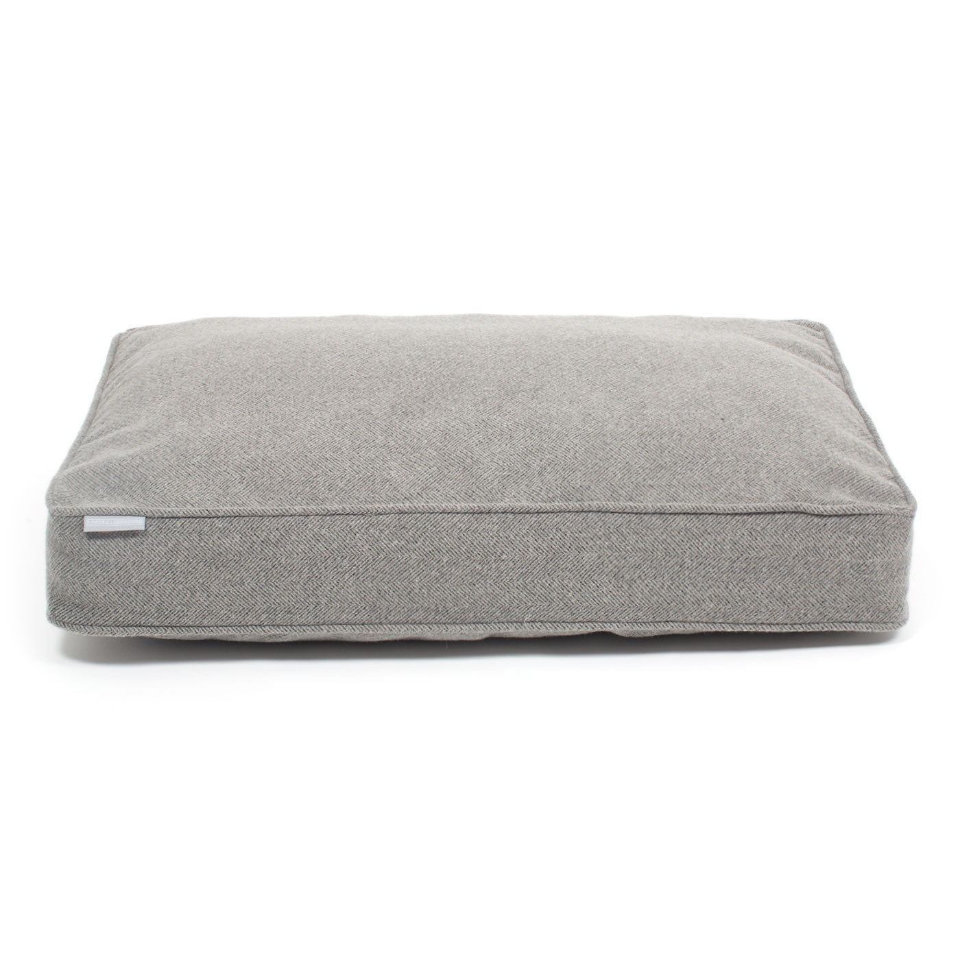 Luxury Dog Cage Cushion, Pewter Herringbone Tweed Cage Cushion The Perfect Dog Cage Accessory, Available To Personalize Now at Lords & Labradors US