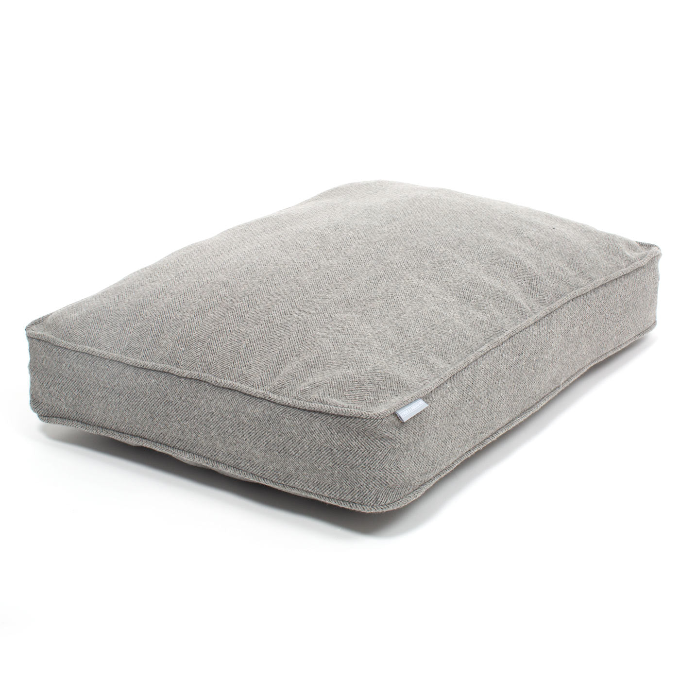 Luxury Dog Cage Cushion, Pewter Herringbone Tweed Cage Cushion The Perfect Dog Cage Accessory, Available To Personalize Now at Lords & Labradors US