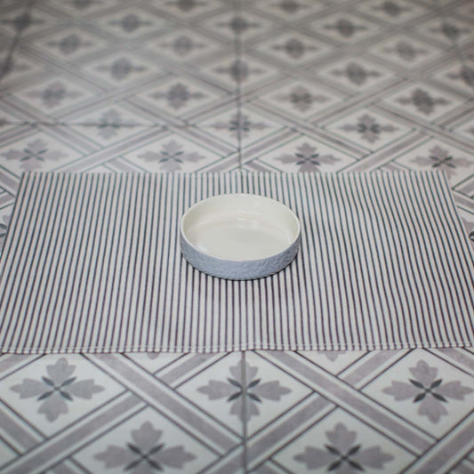 Discover Pet Feeding Placemat in Regency Stripe. Available at Lords and Labradors US