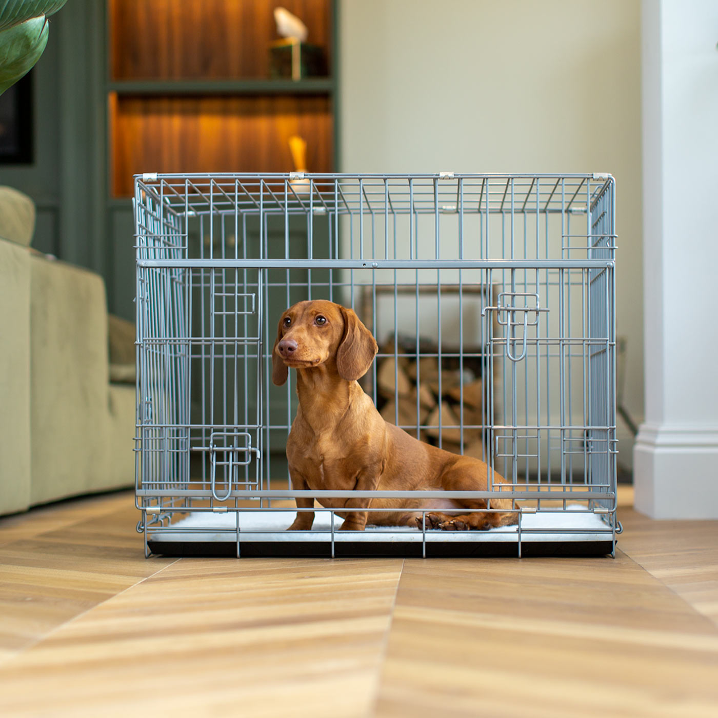 Discover the perfect deluxe heavy duty silver dog cage, featuring two doors for easy access and a removable tray for easy cleaning! The ideal choice to keep new puppies safe, made using pet safe galvanised steel! Available now in 3 sizes at Lords & Labradors US