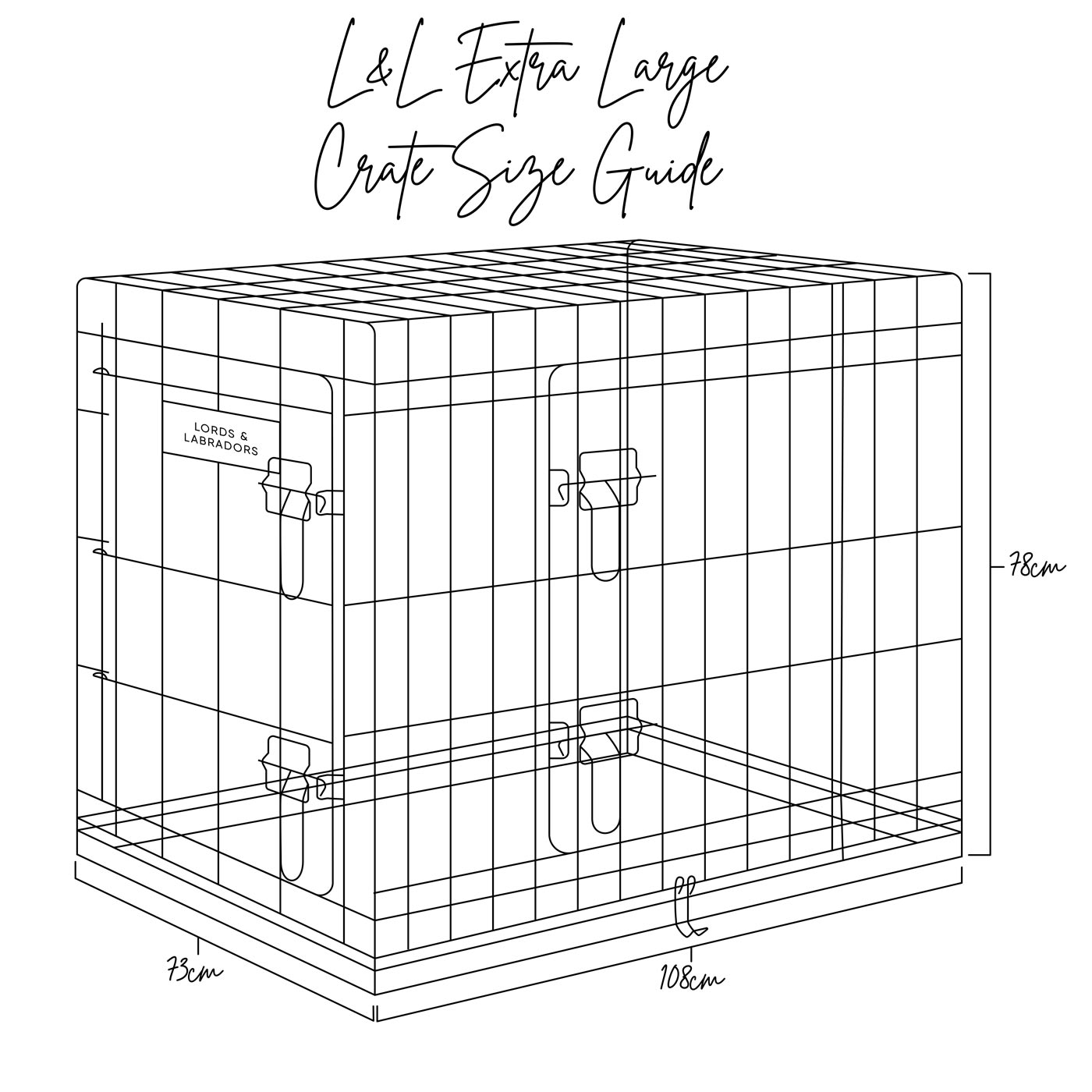 Discover the perfect deluxe heavy duty Black dog cage, featuring two doors for easy access and a removable tray for easy cleaning! The ideal choice to keep new puppies safe, made using pet safe galvanised steel! Available now in 5 sizes and three stunning colors at Lords & Labradors US