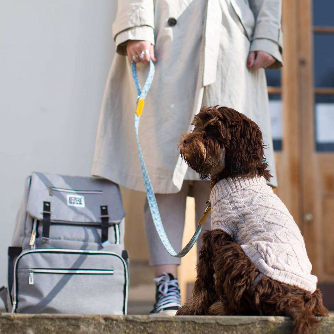 Discover, Mobile Dog Gear Week Away Backpack, in Gray. The Perfect Away Bag for any Pet Parent, Featuring dividers to stack food and built in waste bag dispenser. Also Included feeding set, collapsible silicone bowls and placemat! The Perfect Gift For travel, meets airline requirements. Available Now at Lords & Labradors US